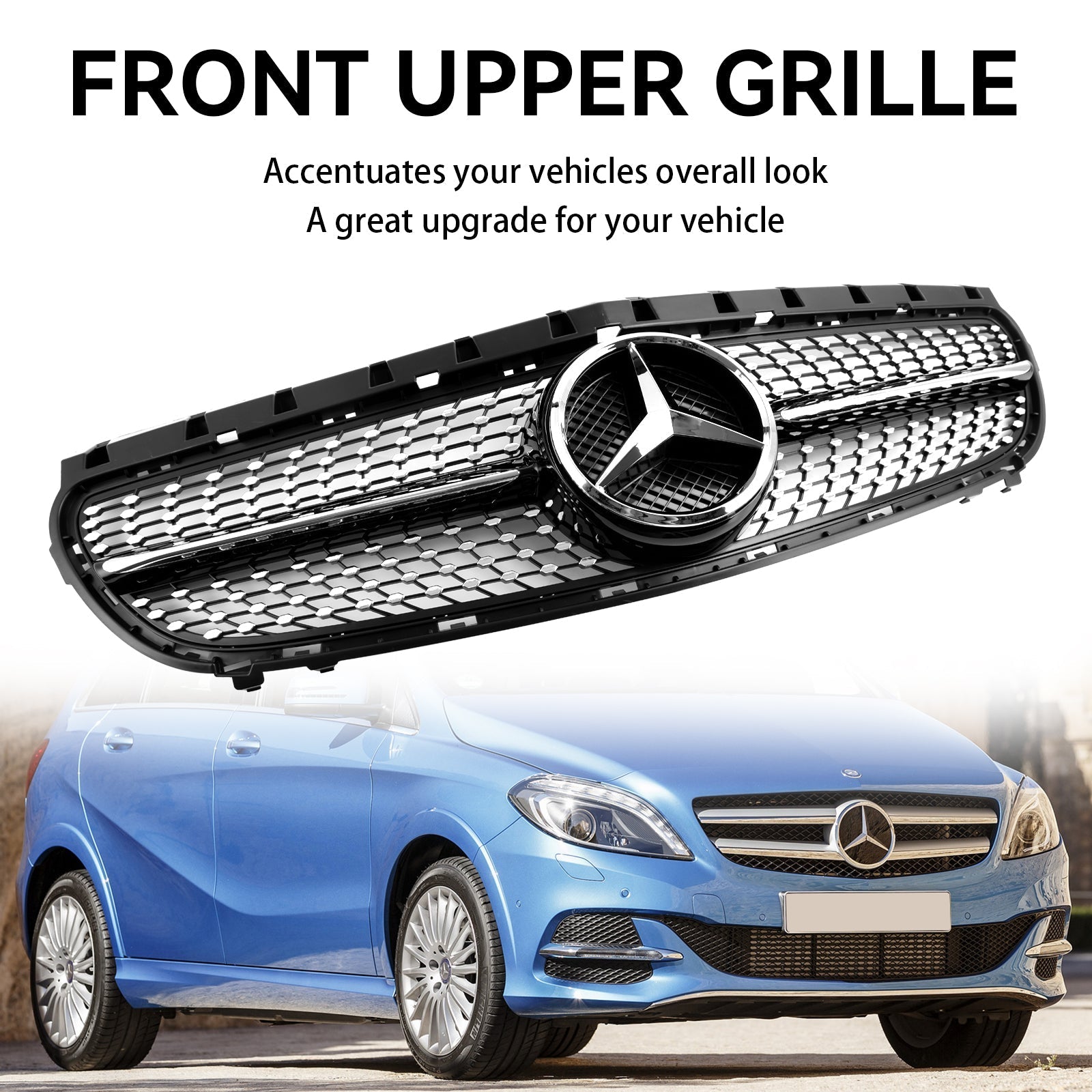 2015 2016 2017 2018 B-klasse W246 Mercedes Benz Facelift Støtfangergrill foran