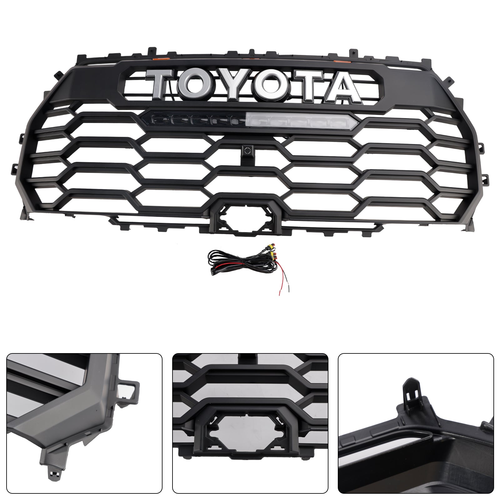 2022-2025 Toyota Tundra TRD PRO Matte Black Front Grill Grille With Camera Hole 53101-0C220 53101-0C220