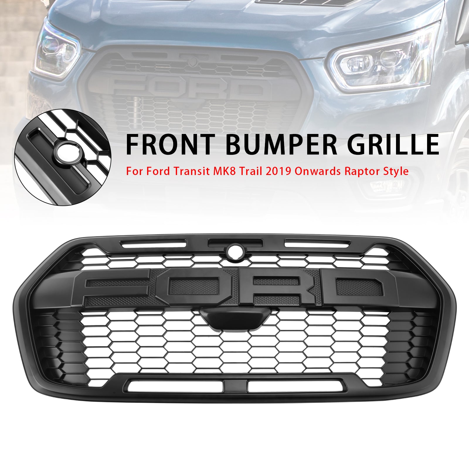2019-2024 Ford Transit MK8 Trail Raptor-stijl voorbumpergrille 2467809