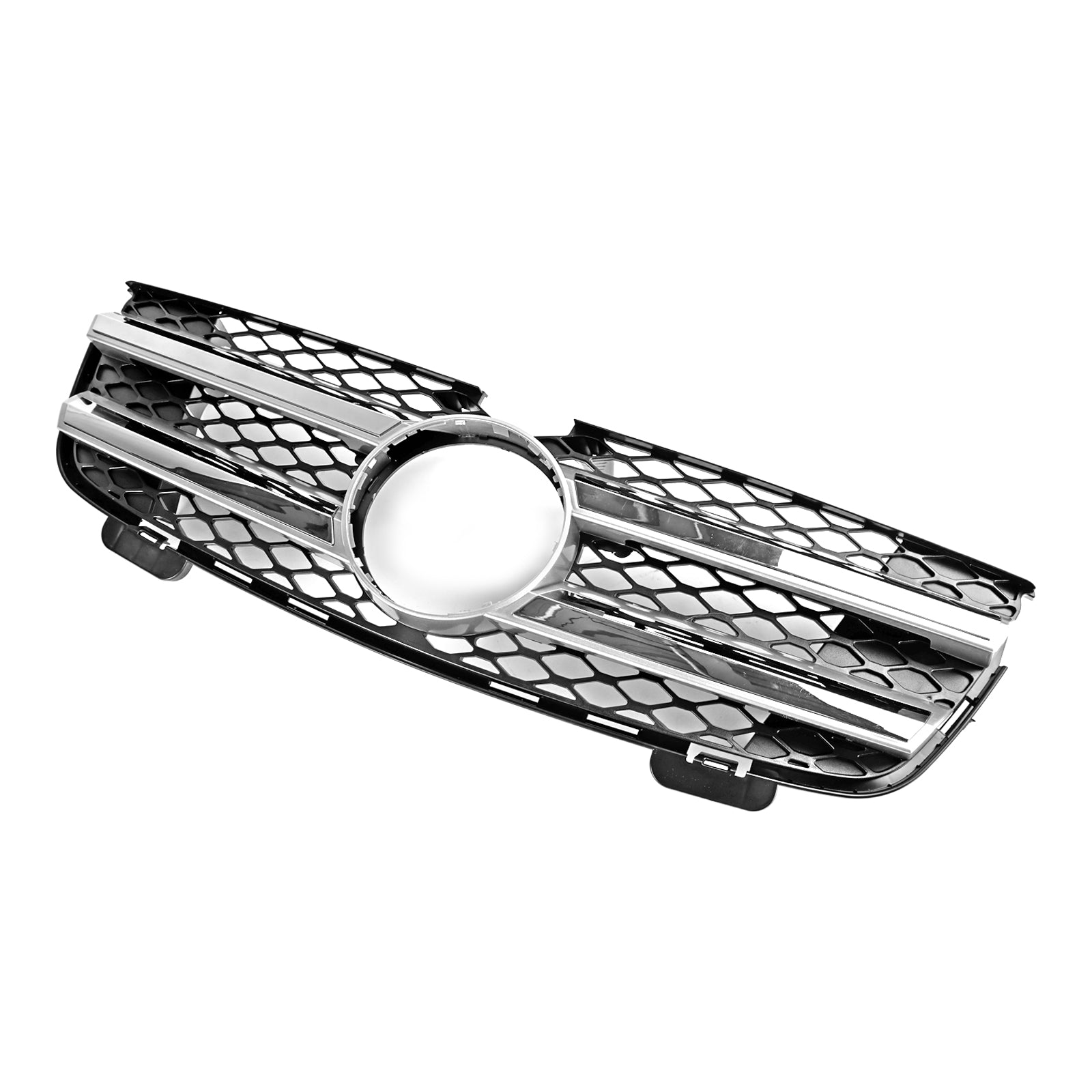 Parrilla de parachoques delantero compatible con Mercedes Benz Clase GL X164 2007-2009 cromada