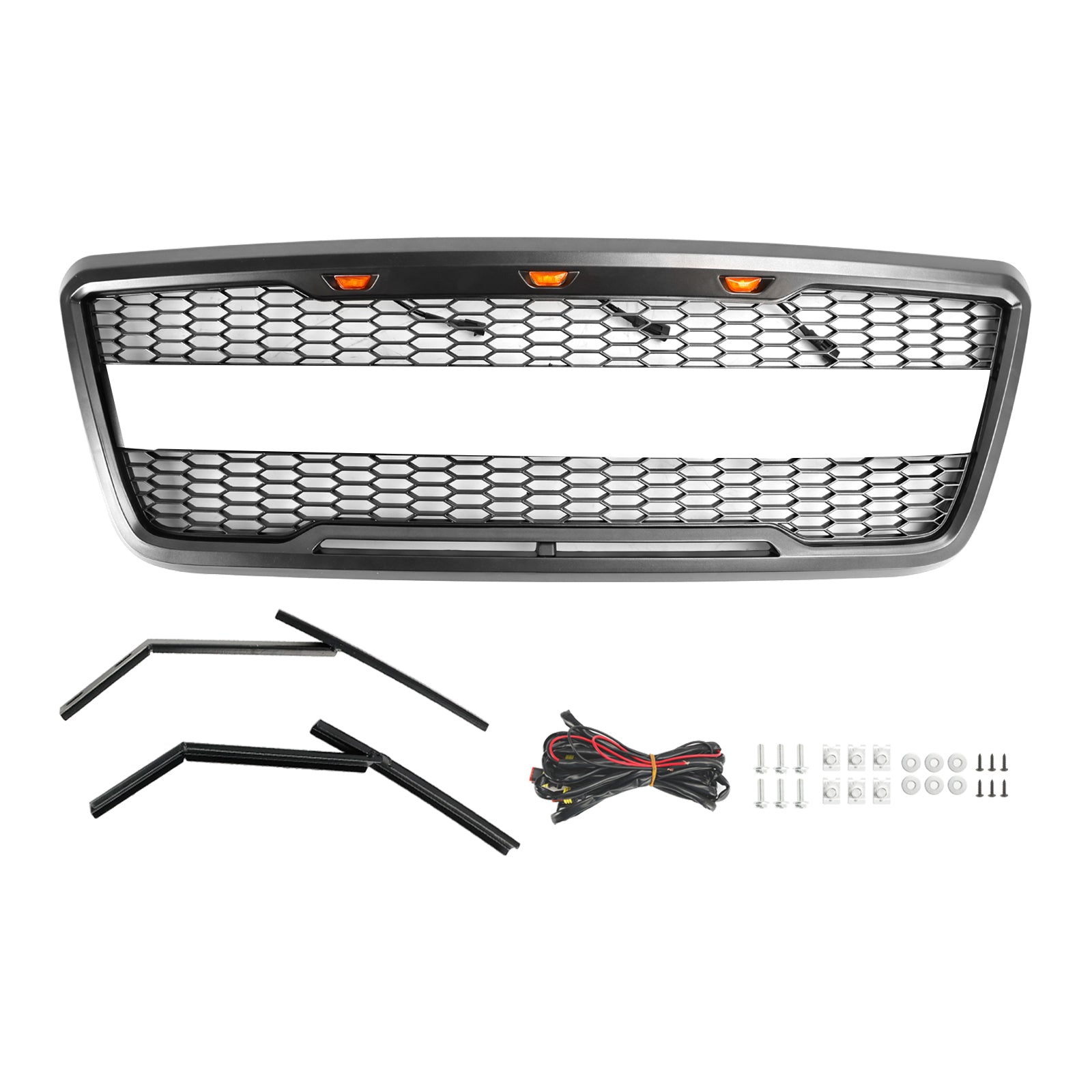 2004 2005 2006 2007 2008 Ford F150 Raptor Style Grille de capot avant en maille avec LED