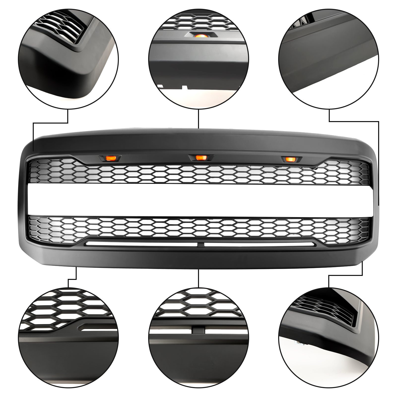 2005 2006 2007 Ford F250 F350 Super Duty con parrilla de parachoques delantero LED