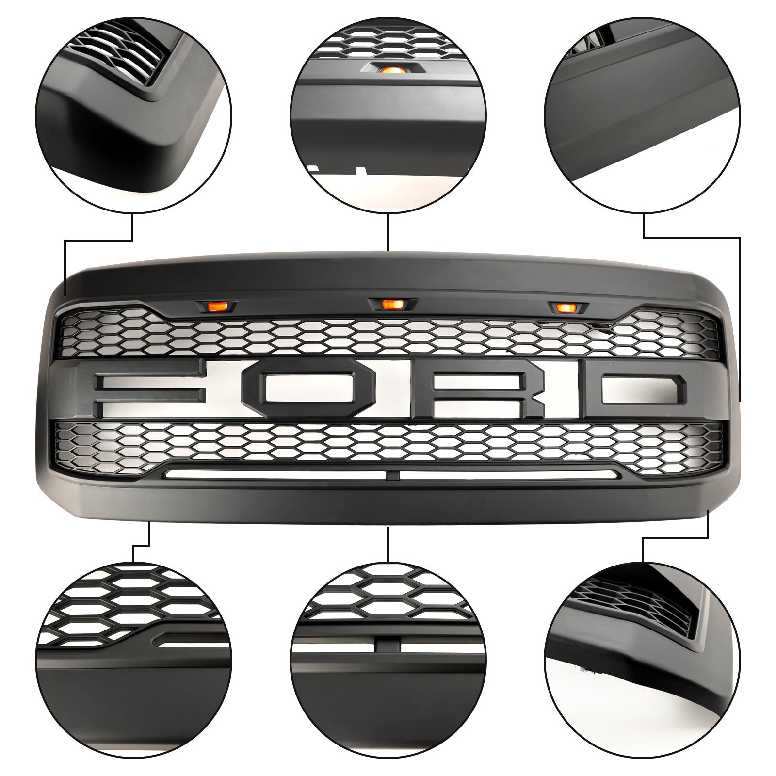 2005 2006 2007 Ford F250 F350 Super Duty met LED-voorbumpergrille