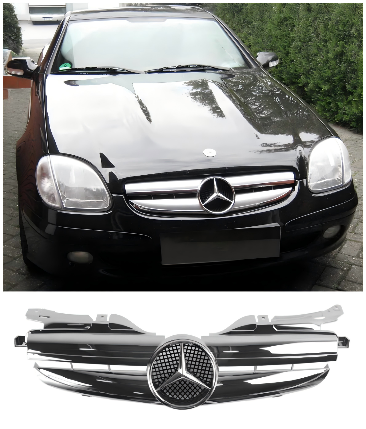 1998-2004 SLK-Class R170 SLK320 SLK230 SLK200 Mercedes Benz Front Bumper Grill Grille