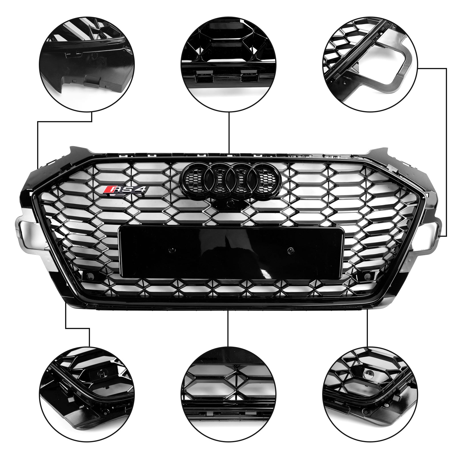 Grille de pare-chocs avant style Audi A4 B9.5 A4 S-Line S4 RS4 2020-2022 8W0853651D