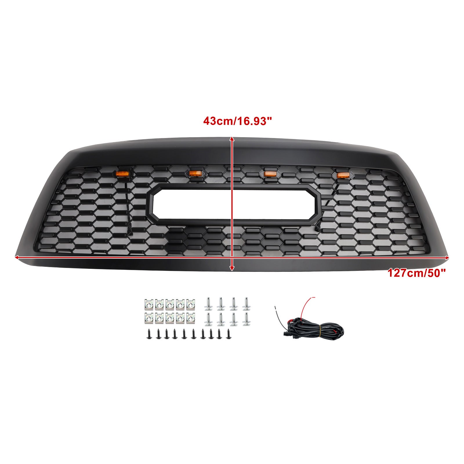 Toyota Sequoia 2008-2018 con griglia per paraurti anteriore nera opaca a LED