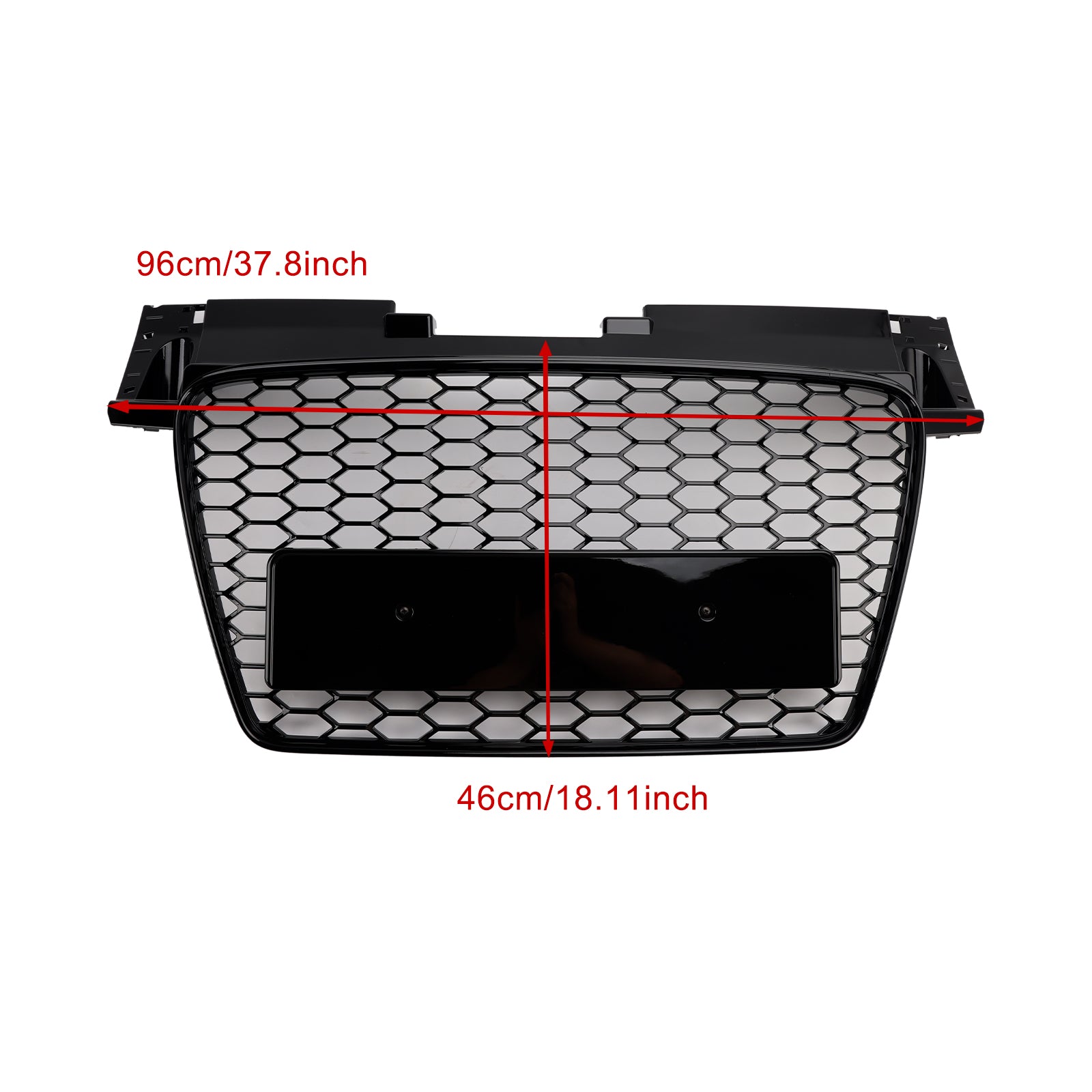 2006-2014 Audi TT TTS RS Style Front Honeycomb Grille Grill Gloss Black
