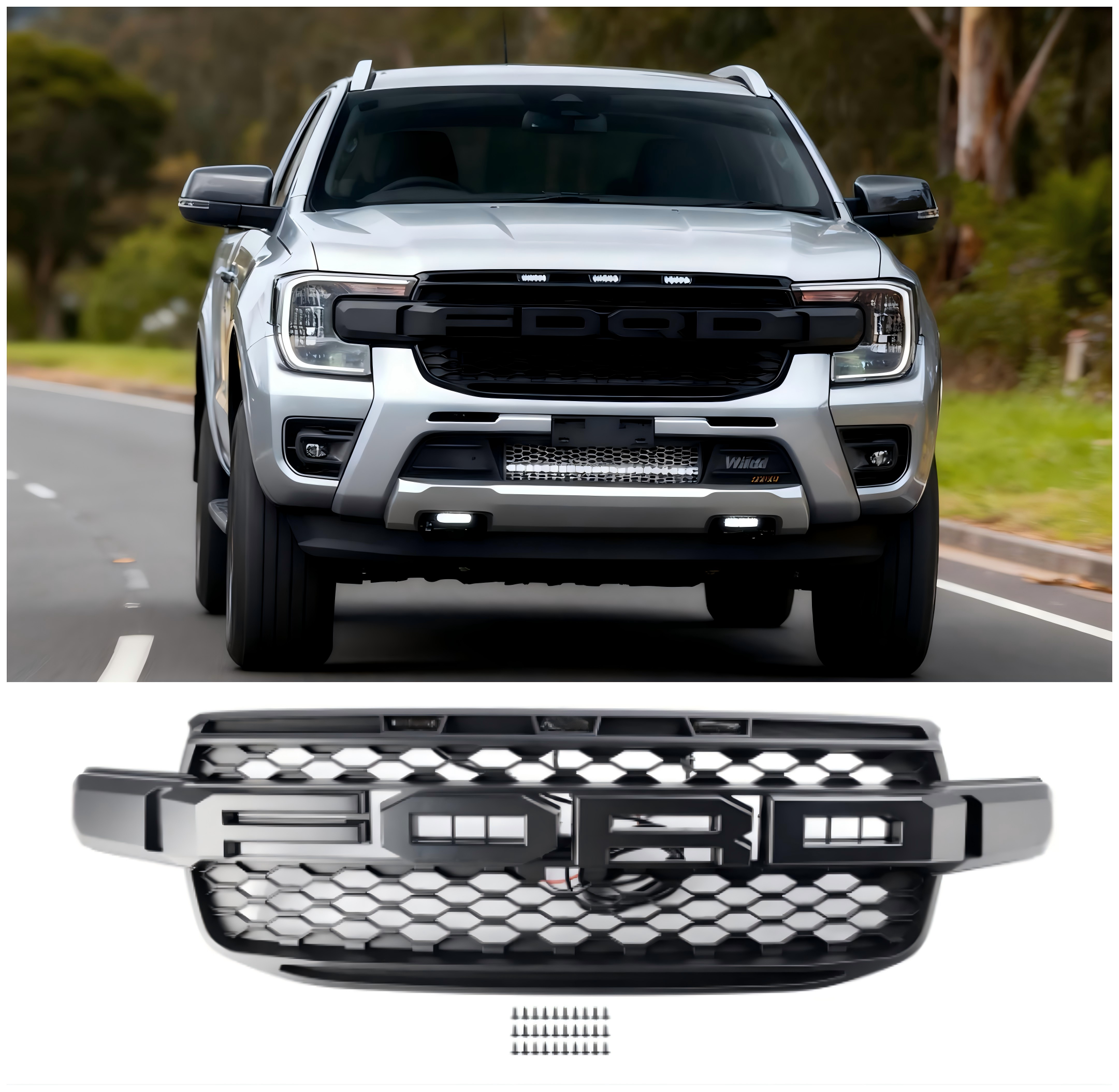 2023-2024 Ford Ranger Everest Next Gen Wildtrak Front Bumper Grill Grill