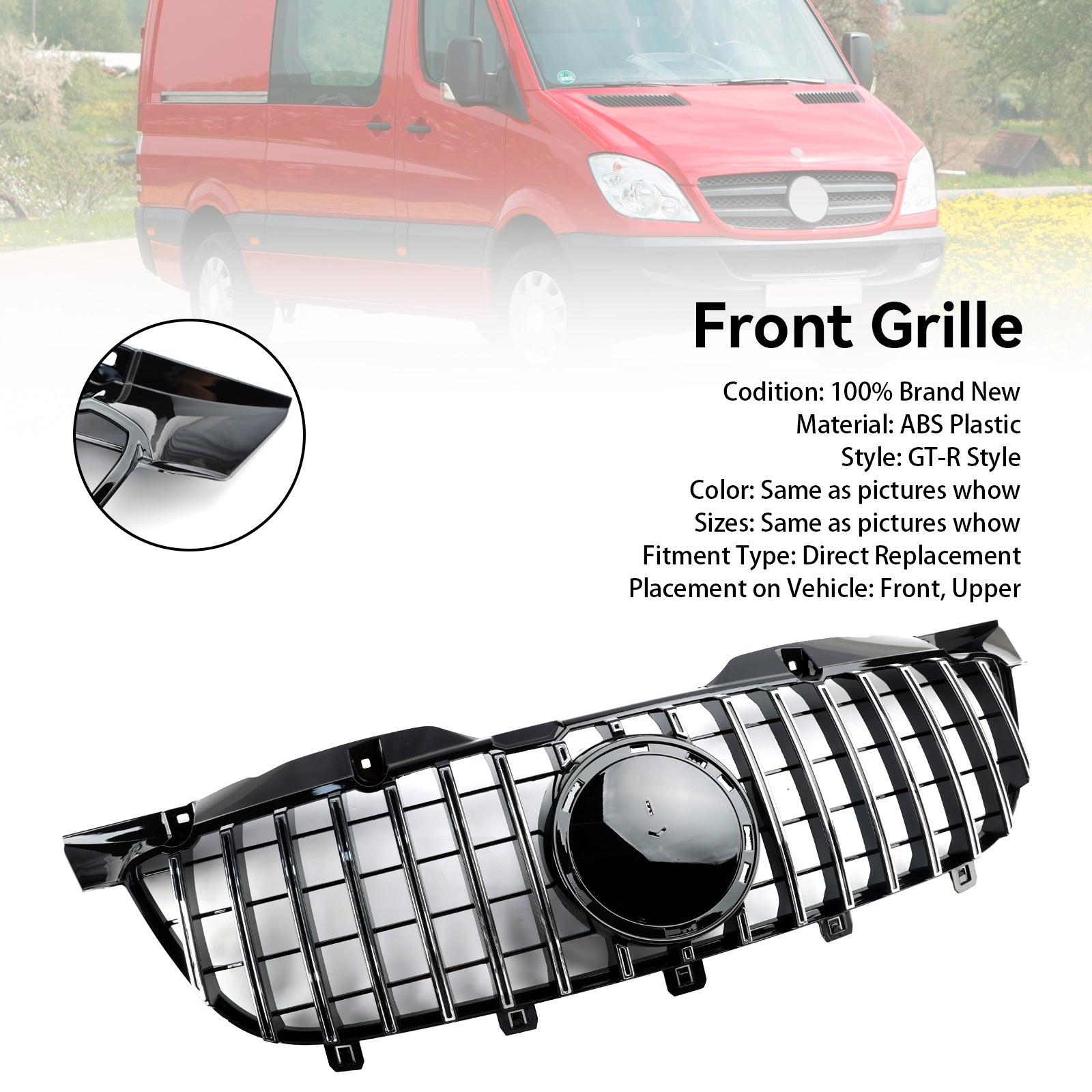 2006 2007 2008 2009 2010 2011 2012 2013 Mercedes Benz Sprinter W906 Grade do para-choque dianteiro cromada