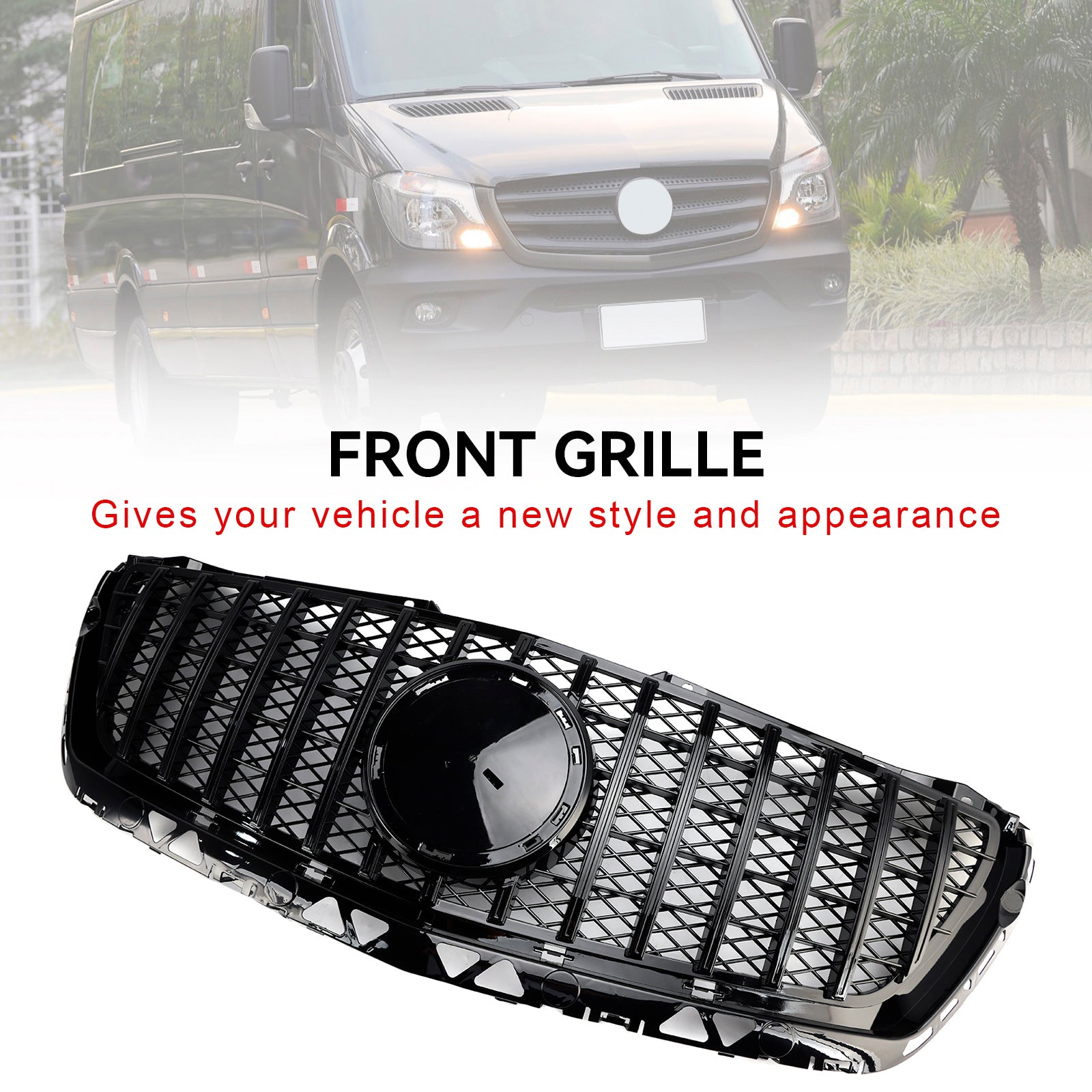 Mercedes-Benz Sprinter 2014-2018 W906 Calandre de pare-chocs avant noire