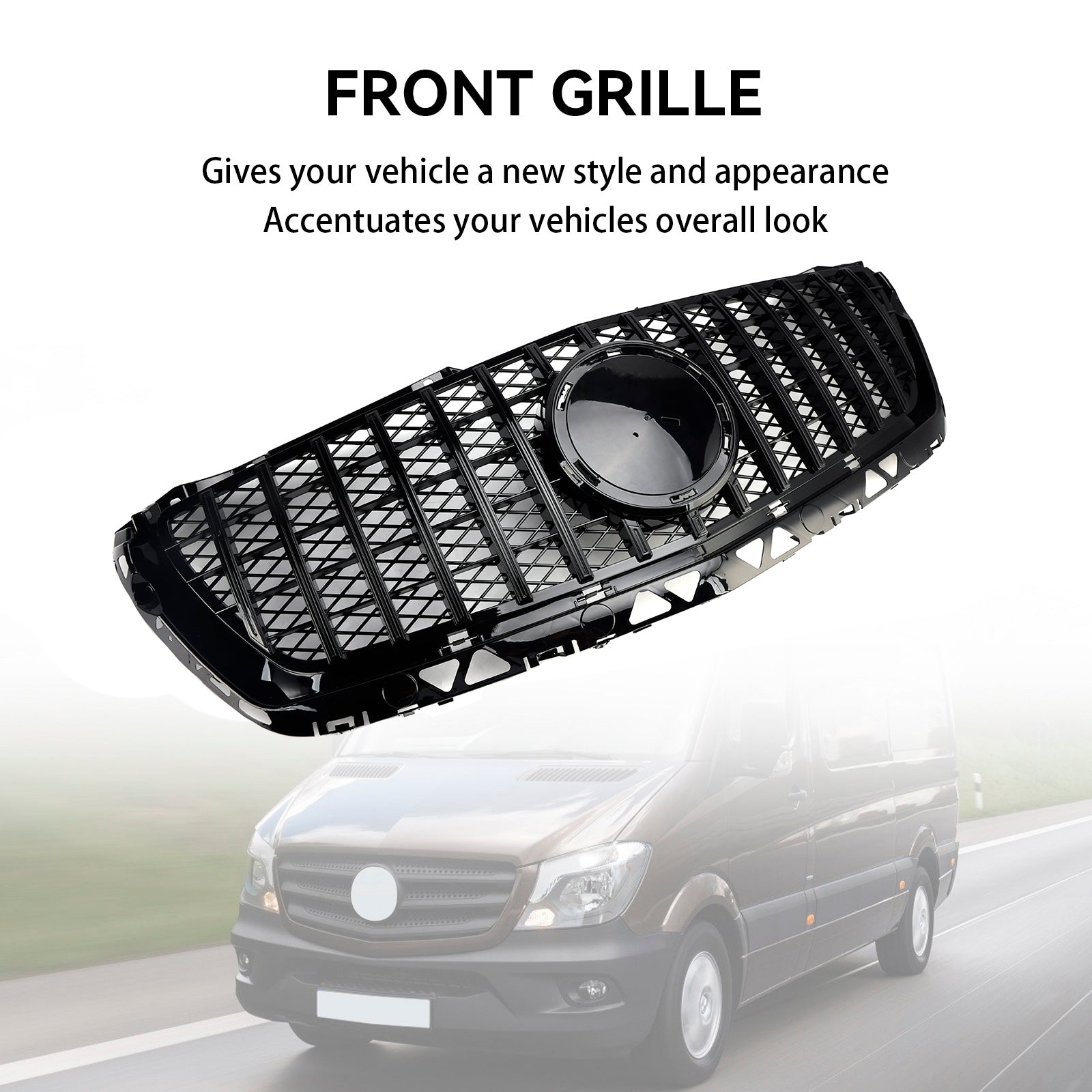 Mercedes-Benz Sprinter 2014-2018 W906 Calandre de pare-chocs avant noire