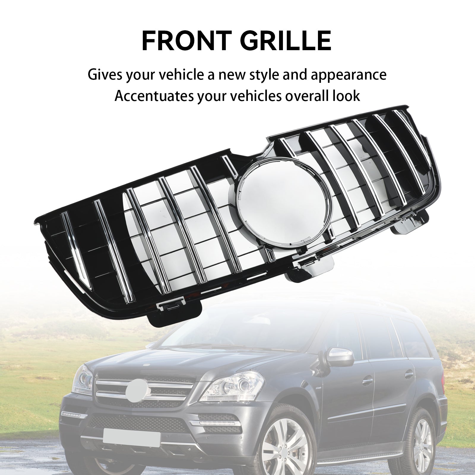 2010-2012 Mercedes-Benz GL X164 GL450 GL500 Voorbumper Grill Grille Chroom