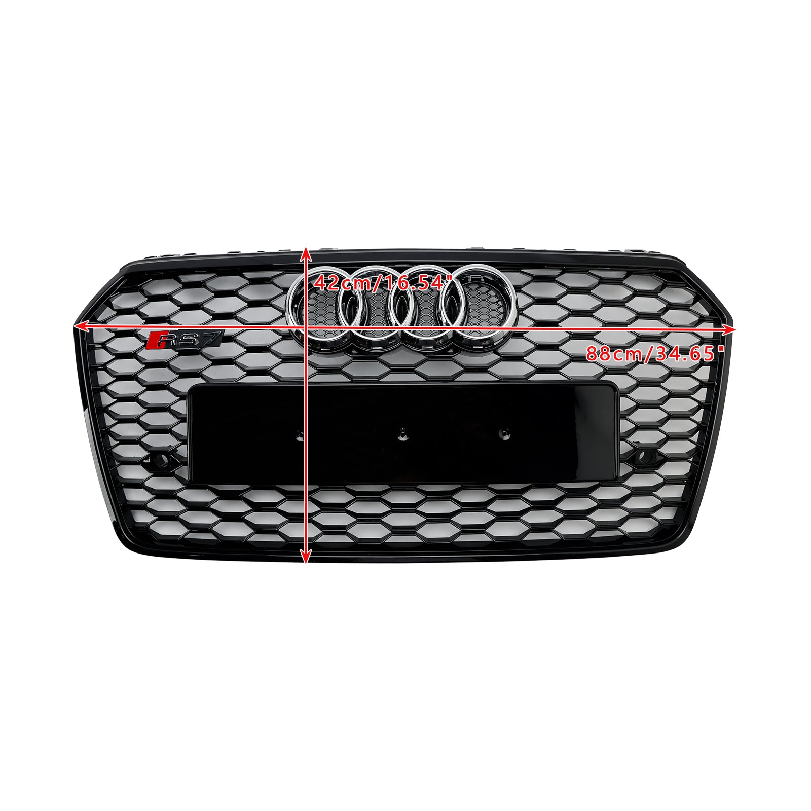 2016-2018 Audi A7 C7 S7 RS7 Stijl Honingraat Voorbumper Grille Grill Zwart