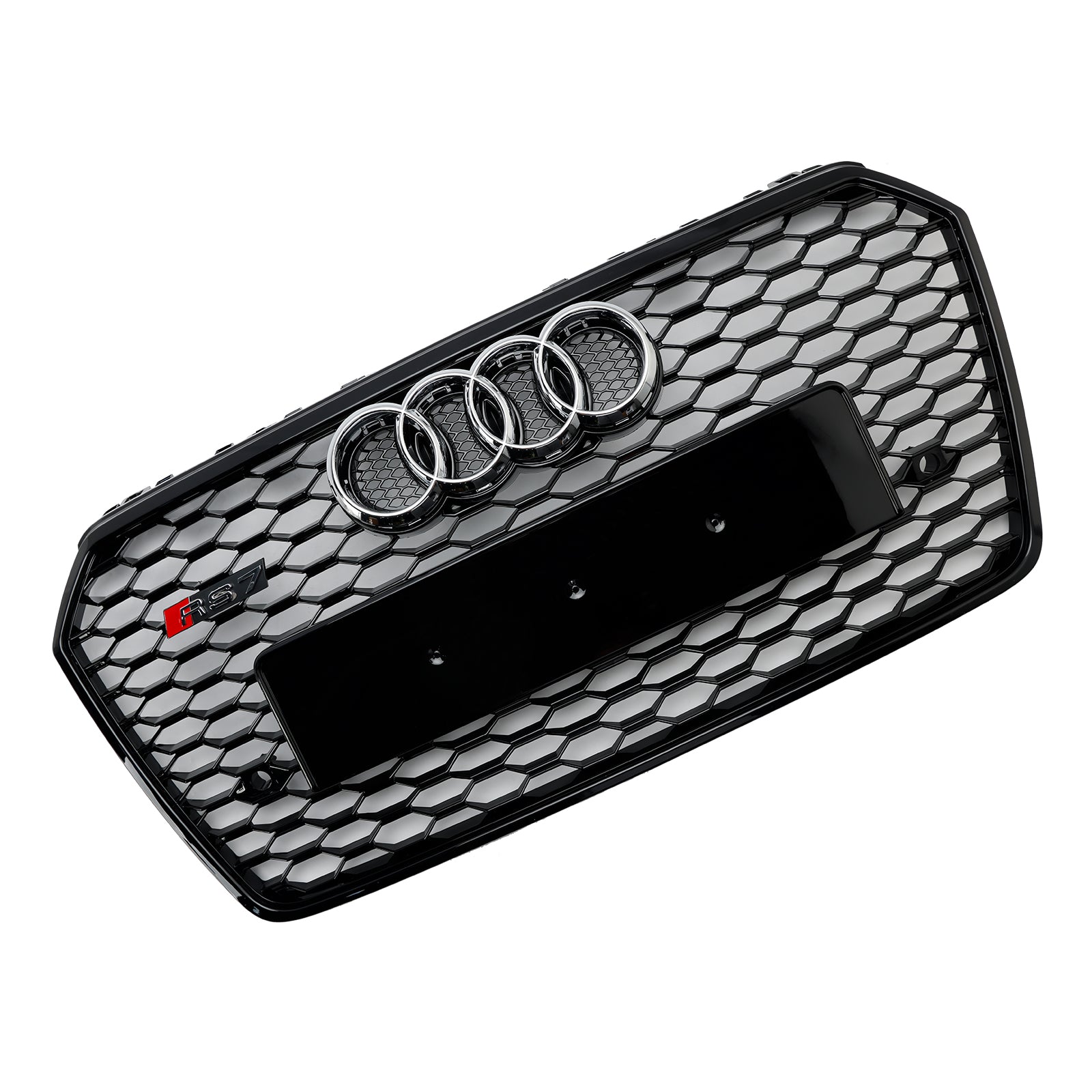2016-2018 Audi A7 C7 S7 RS7 Stijl Honingraat Voorbumper Grille Grill Zwart