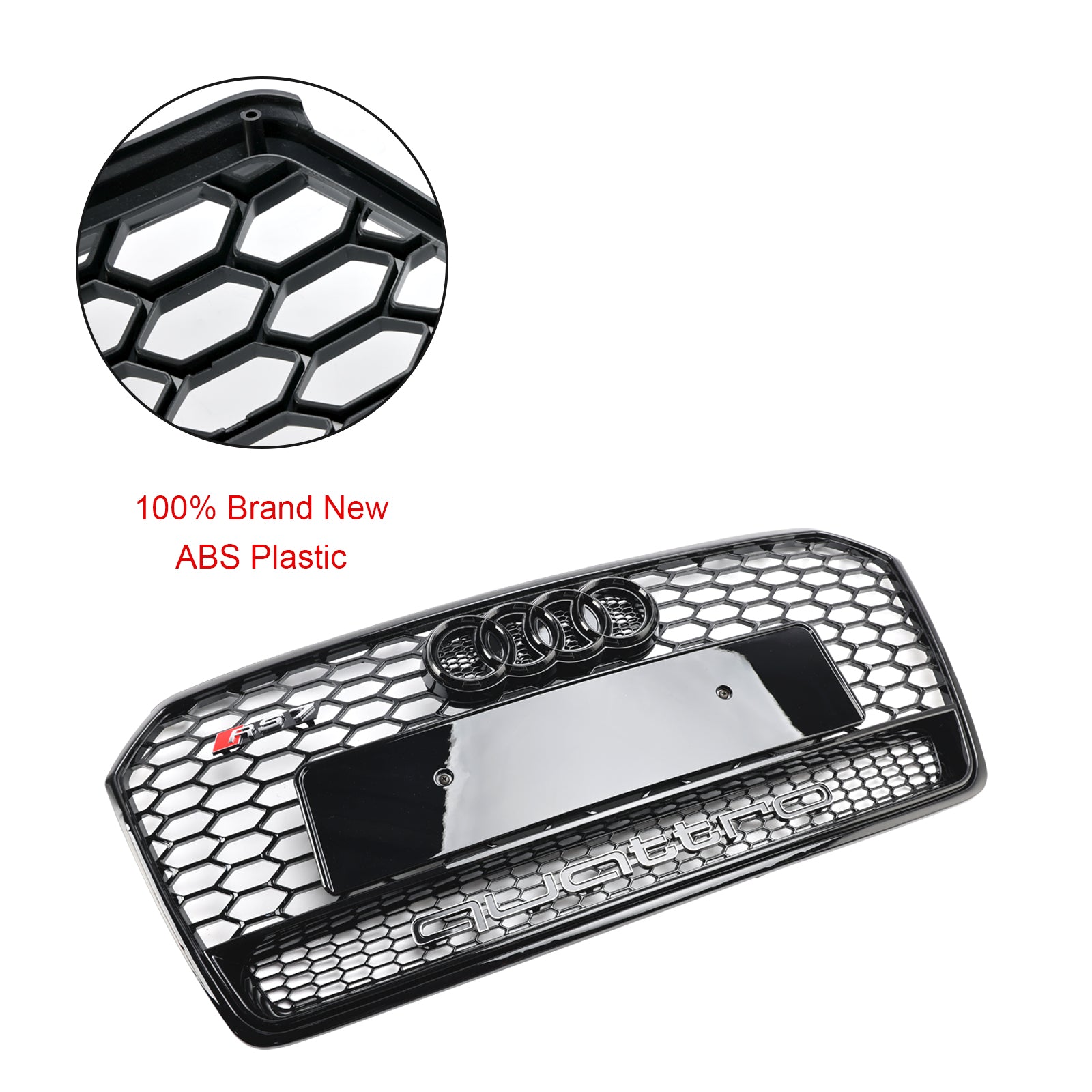 2016-2018 AUDI A7 C7 S7 RS7 Style en nid d'abeille de pare-chocs Grille de grille noire