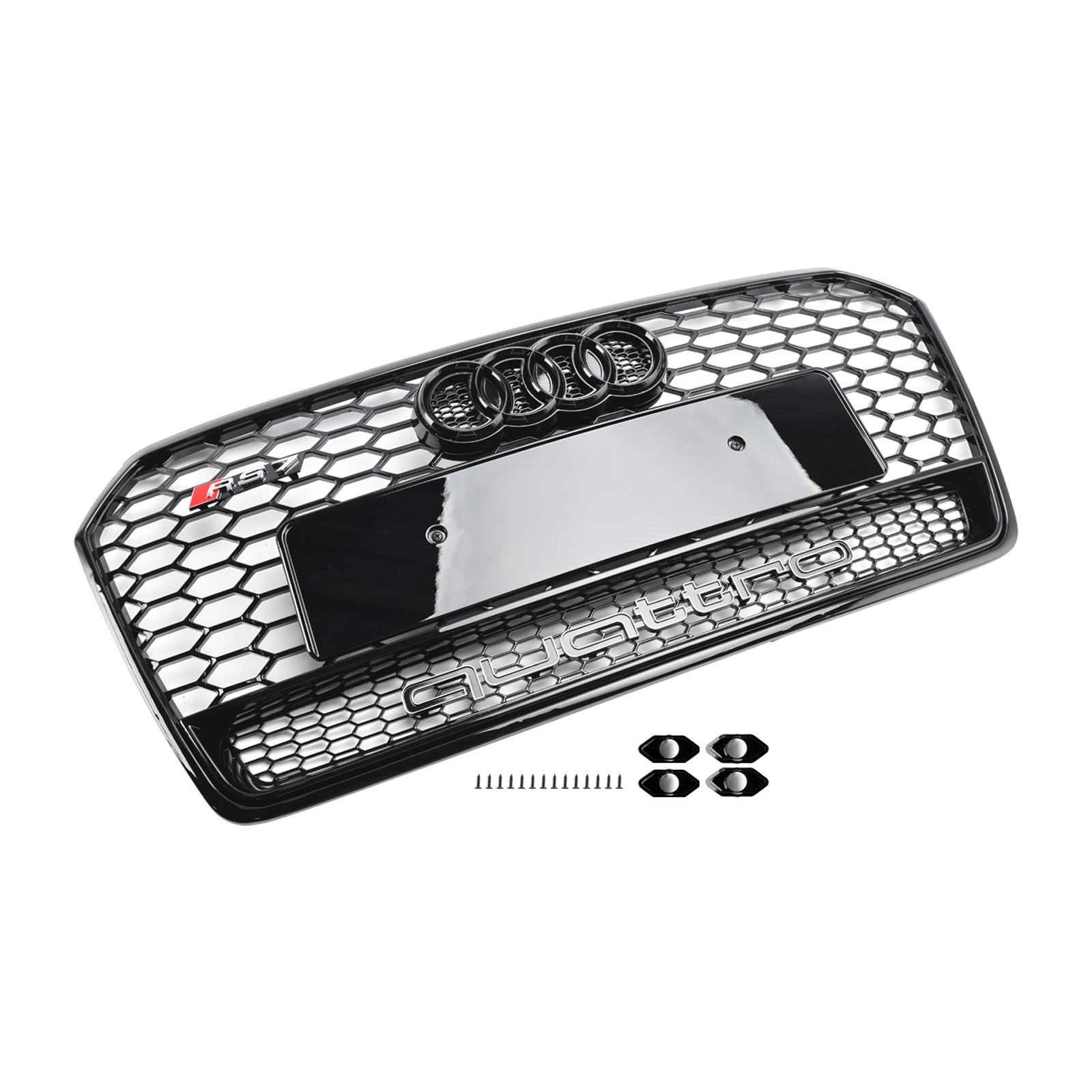 2016-2018 AUDI A7 C7 S7 RS7 Style en nid d'abeille de pare-chocs Grille de grille noire