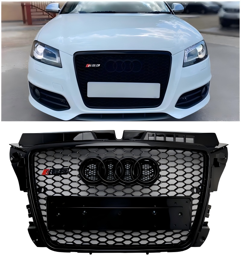 2008-2013 Audi A3 8P RS3 Style Honeycomb Front Bumper Grille Grill