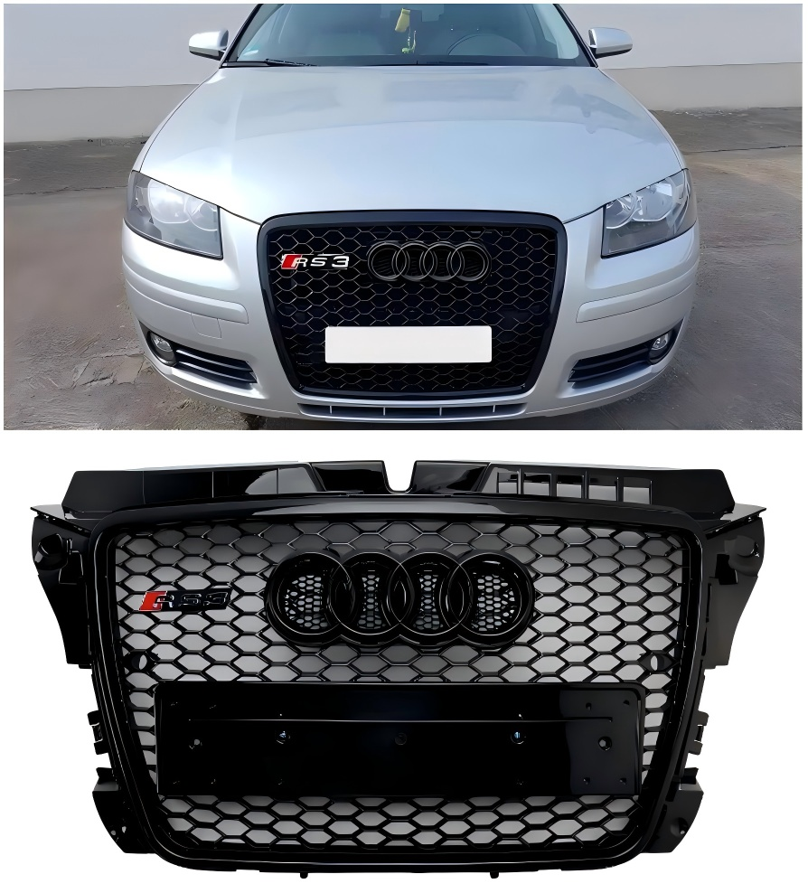 2008-2013 Audi A3 8p RS3 Style Honeycomb Grade da grade de pára-mel dianteiro