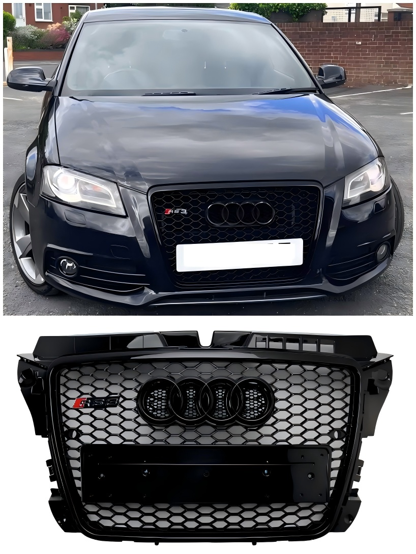 2008-2013 Audi A3 8p RS3 Style Honeycomb Front Bumper Grille Grill