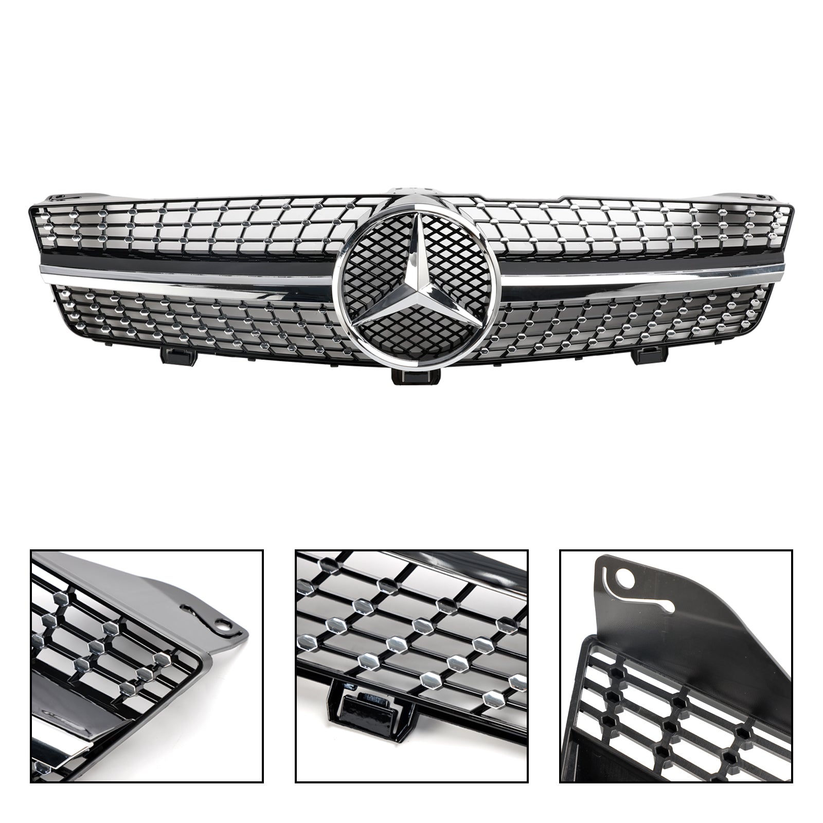 2008 2009 2010 Mercedes-Benz Clase CLS W219 Parrilla de radiador delantera tipo diamante C219 CLS500