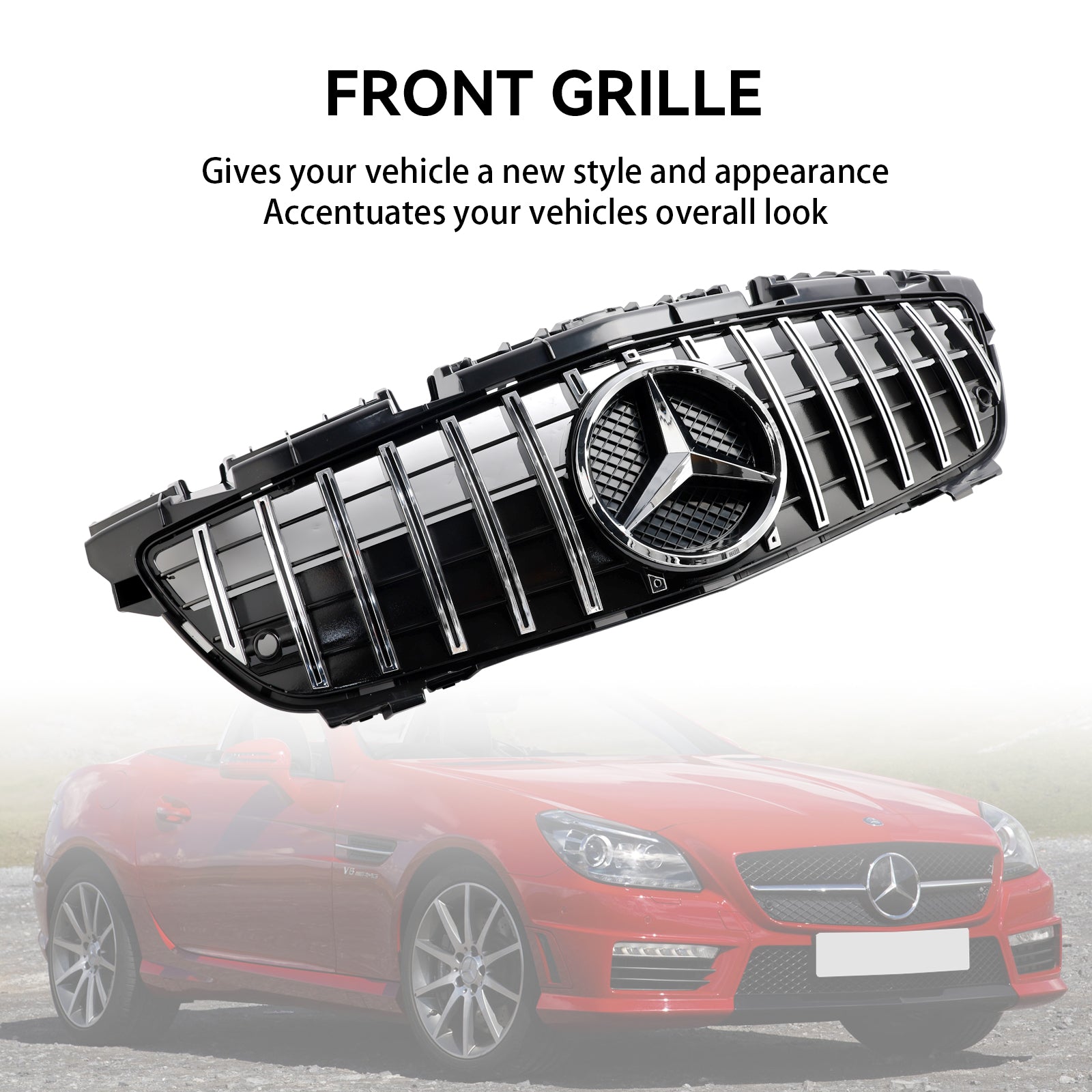 2011-2016 Mercedes SLK-Class R172 SLK55 Chrome Front Radiator Grill Grille