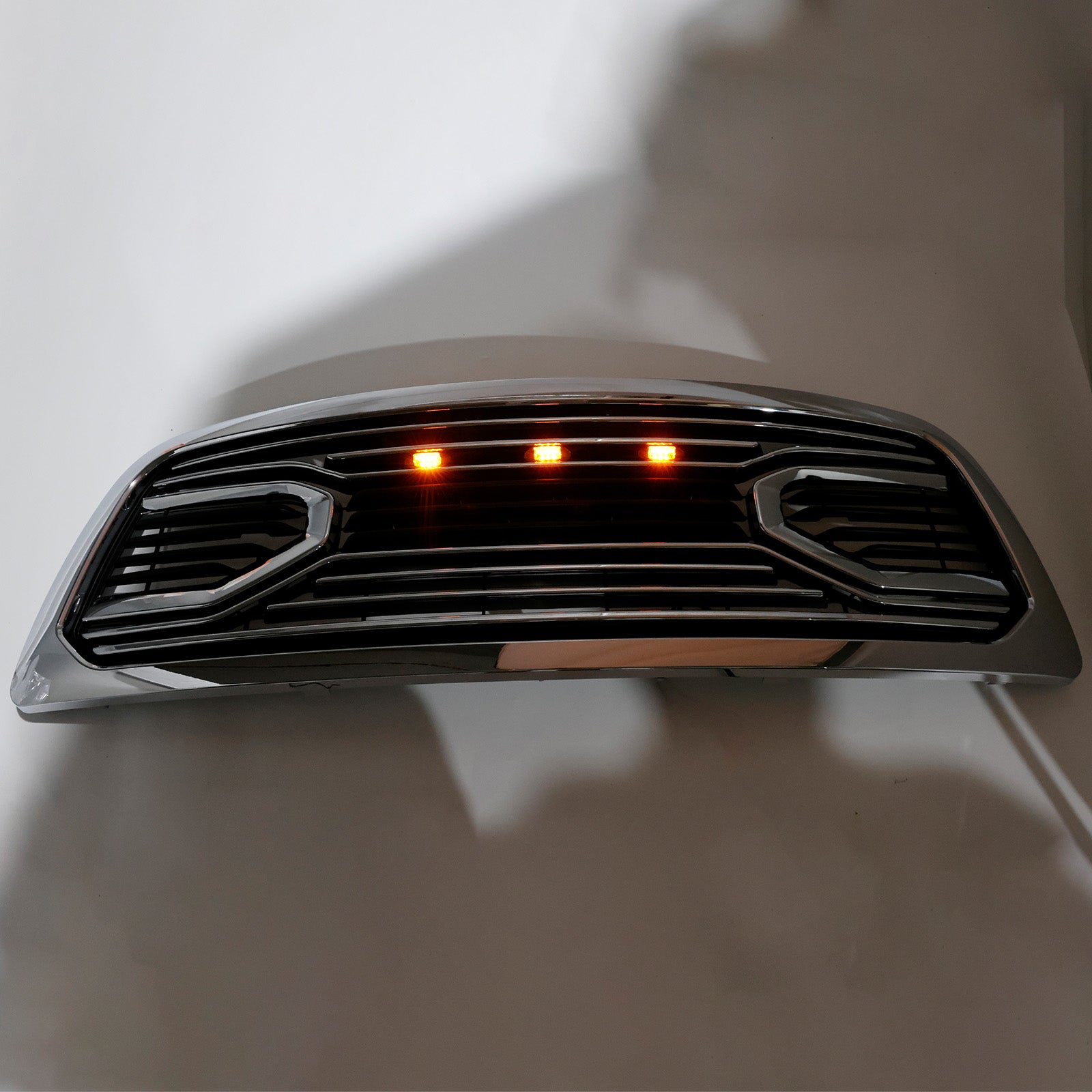 2009-2012 Dodge Ram 1500 W/ Led Light Chrome Front Bumper Grill Grille