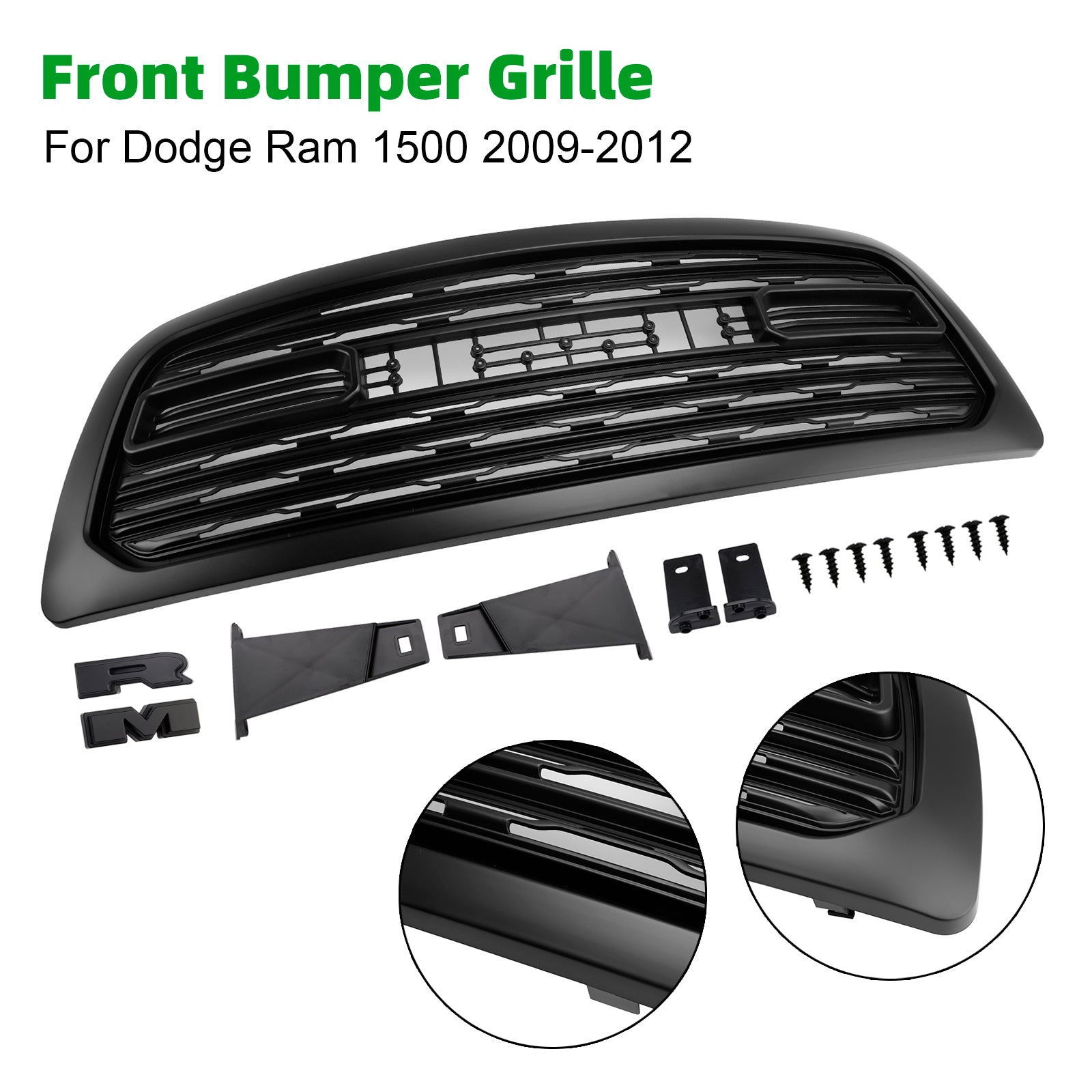 2009-2012 Dodge Ram 1500 W/Led Light LTD Style Grille de pare-chocs avant