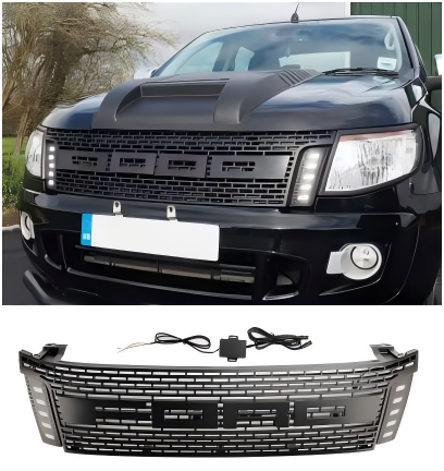 2012 2013 2014 Ford Ranger T6 PX1 Matt Black Front Bumper Grill Grill