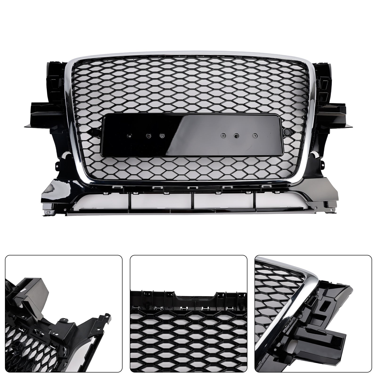 2009-2012 Audi Q5 Chrome/Black Front Bumper Grill Grille 8R0853651B