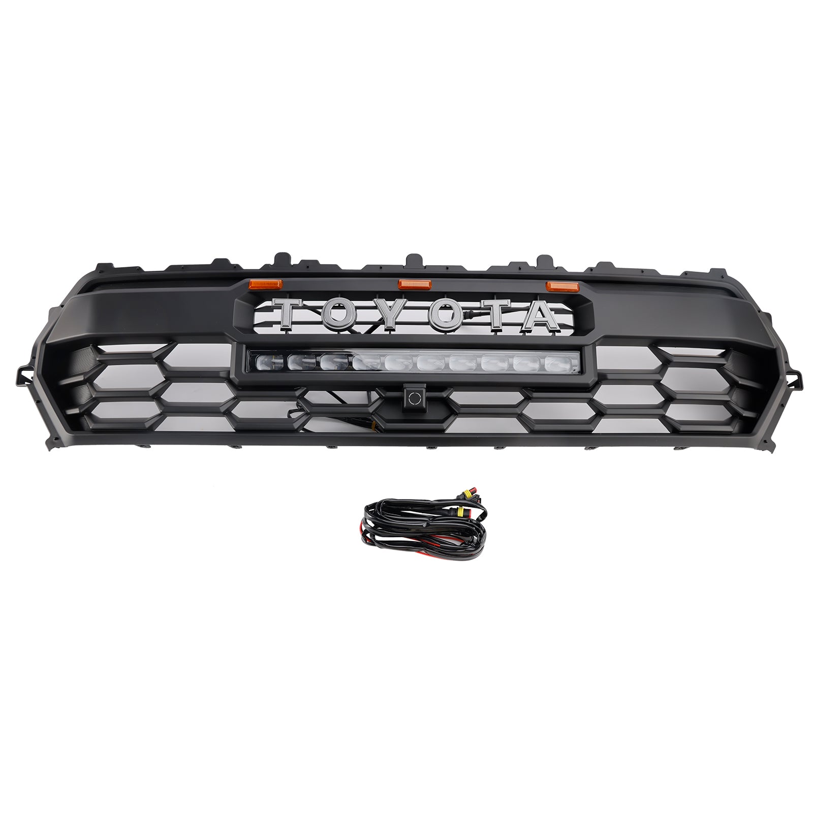 Grille de pare-chocs avant noire avec LED pour Toyota Tacoma 2024+ & Barre lumineuse