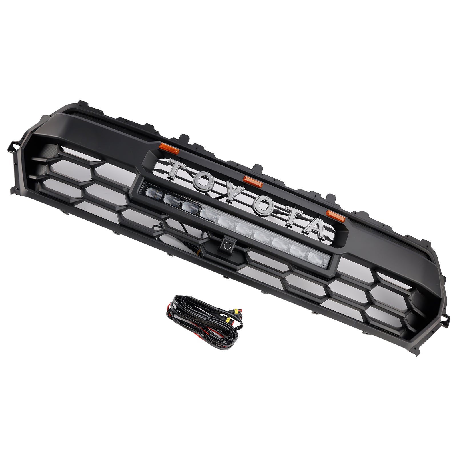 Grille de pare-chocs avant noire avec LED pour Toyota Tacoma 2024+ & Barre lumineuse