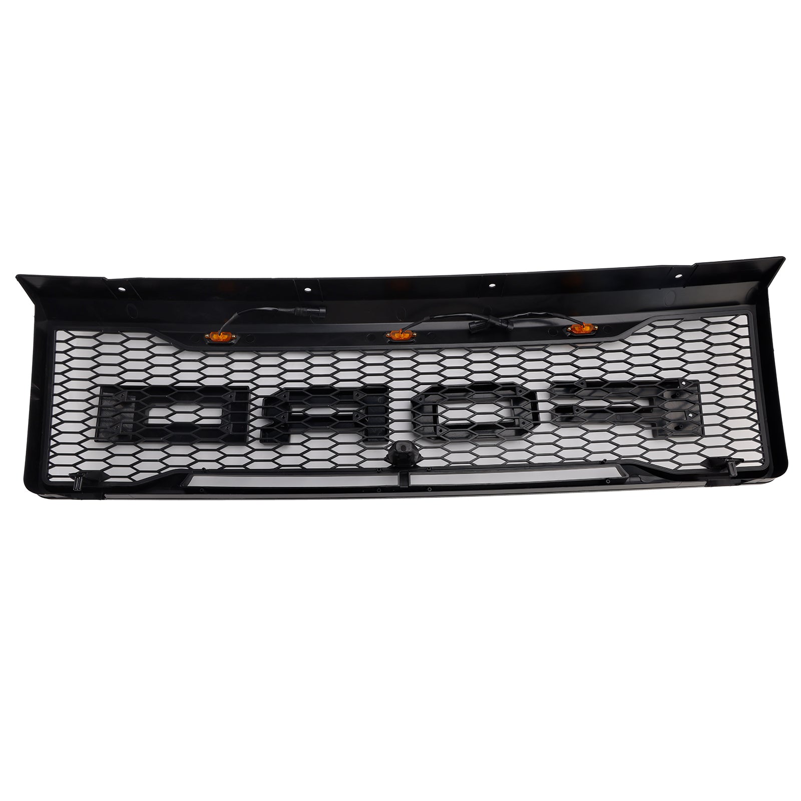 1992-1996 Ford F150 m/ LED MATTE SVART FRONT Honeycomb Bumper Grille Grill