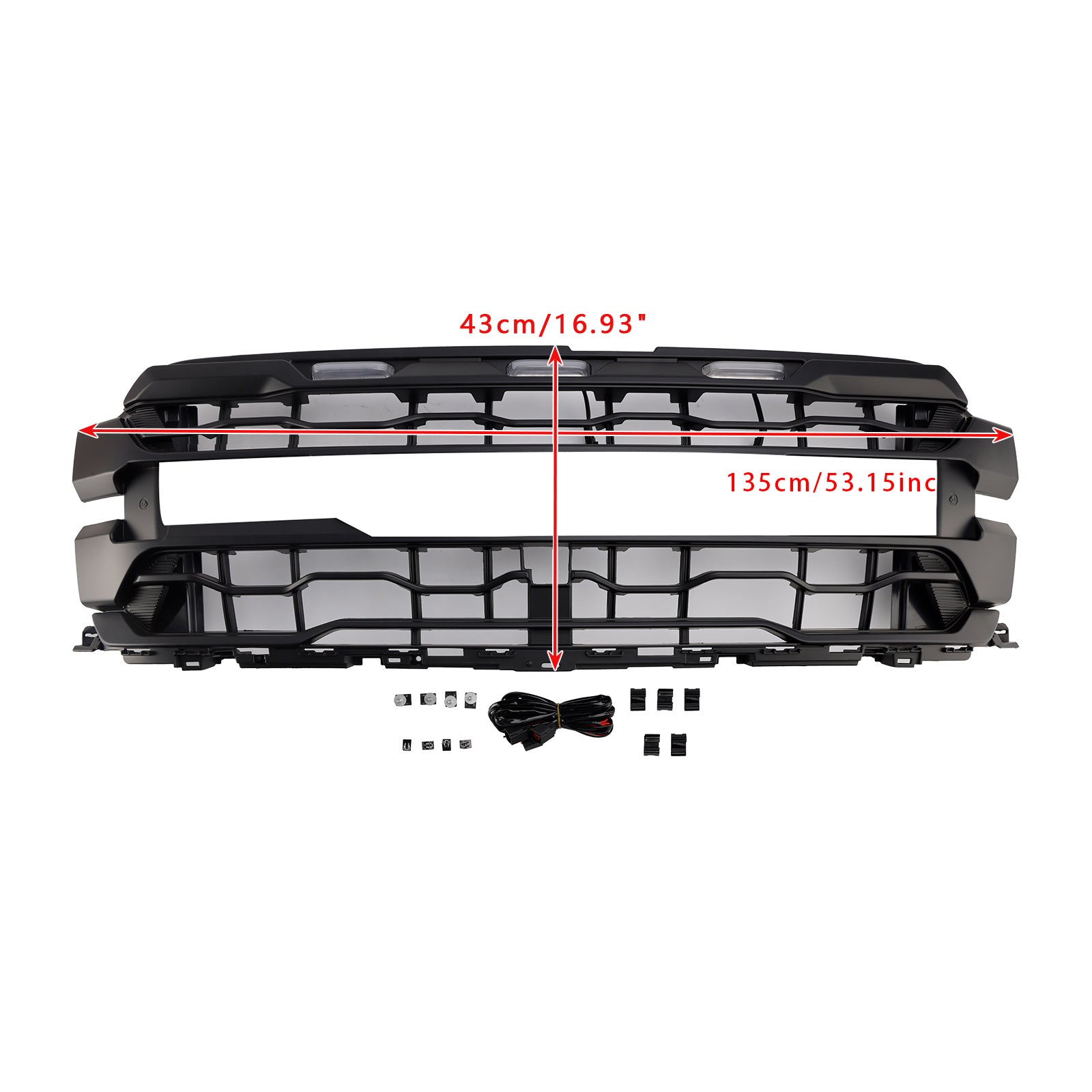 Zwarte voorbumpergrille, alleen geschikt voor Ford F150 RAPTOR 2024+