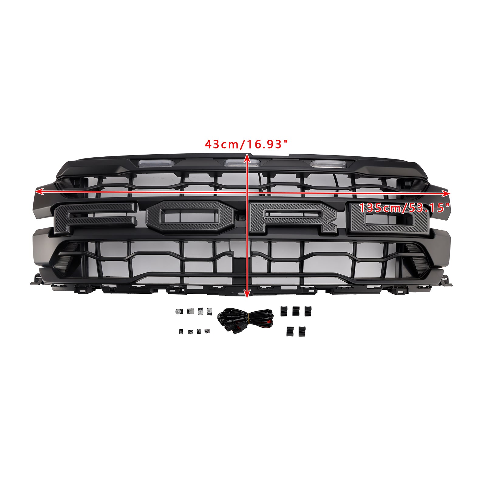 2024+ Ford F150 Raptor Black Front Bumper Grill Grill