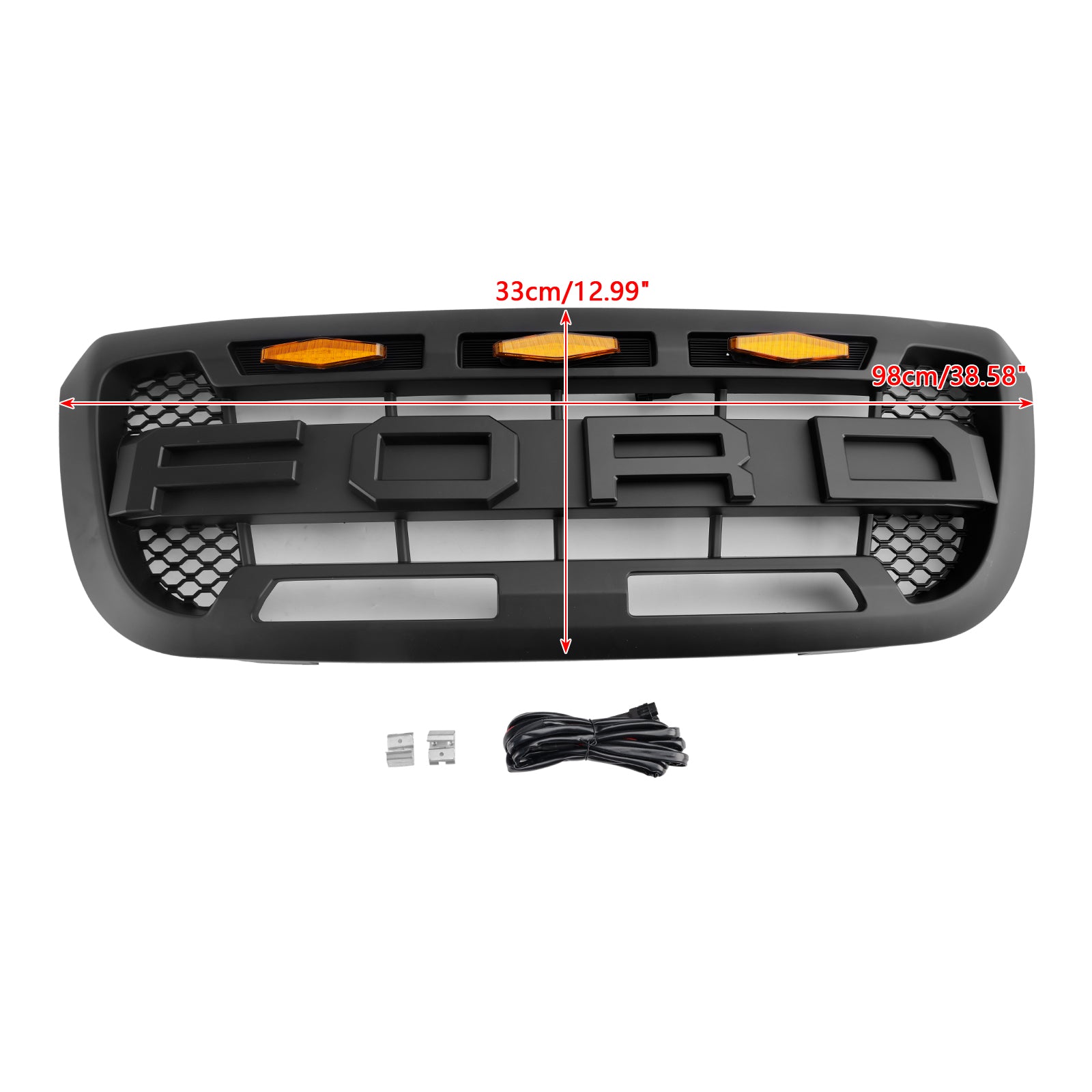 2004-2011 Ford Ranger med LED Light Matt Black Front Bumper Grill Grill