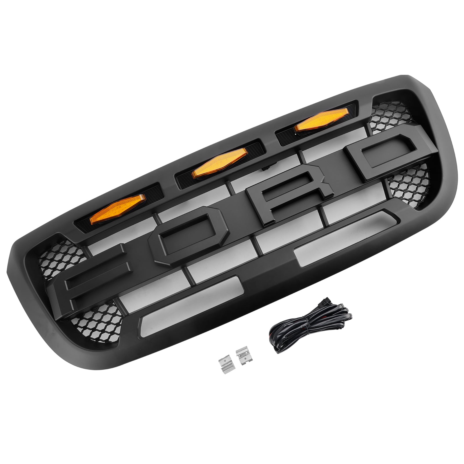 2004-2011 Ford Ranger med LED Light Matt Black Front Bumper Grill Grill