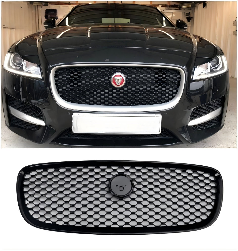 2016-2019 Jaguar XF XF-R Style Front Challe Grill Grille Bloss Black
