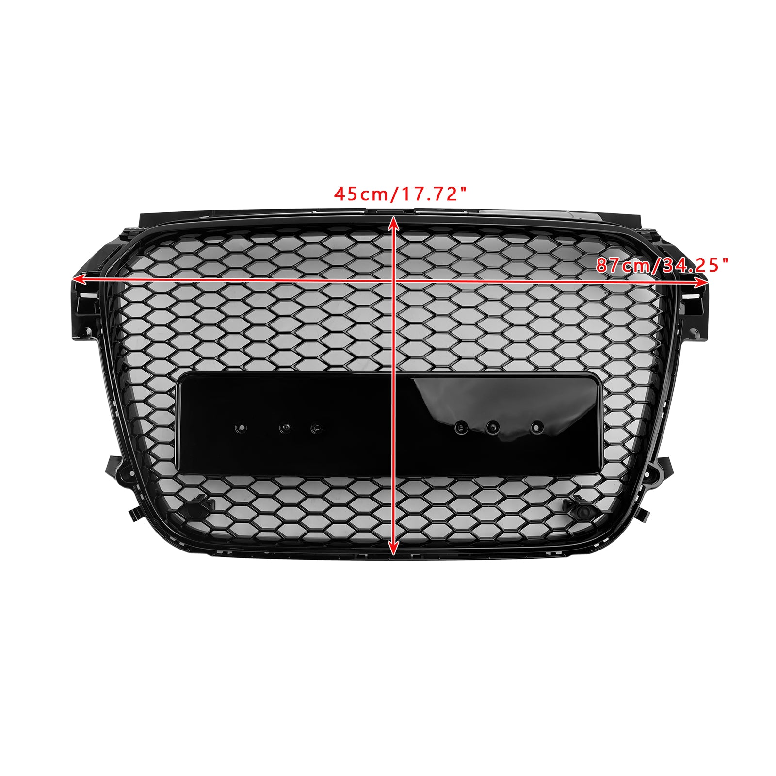 2010 2011 2012 2013 2014 Audi A1 S1 Pre-Facelift Glanzend Zwart Honingraat Bumper Grill Grille