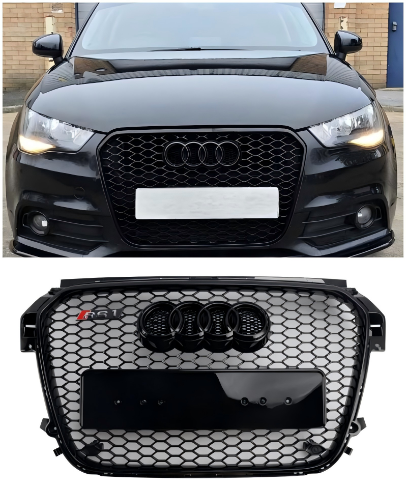 2010 2012 2013 2014 Audi A1 S1 pred fazúrovi Gloss Black Front Honeycomb Bumper Grill Grill Grill