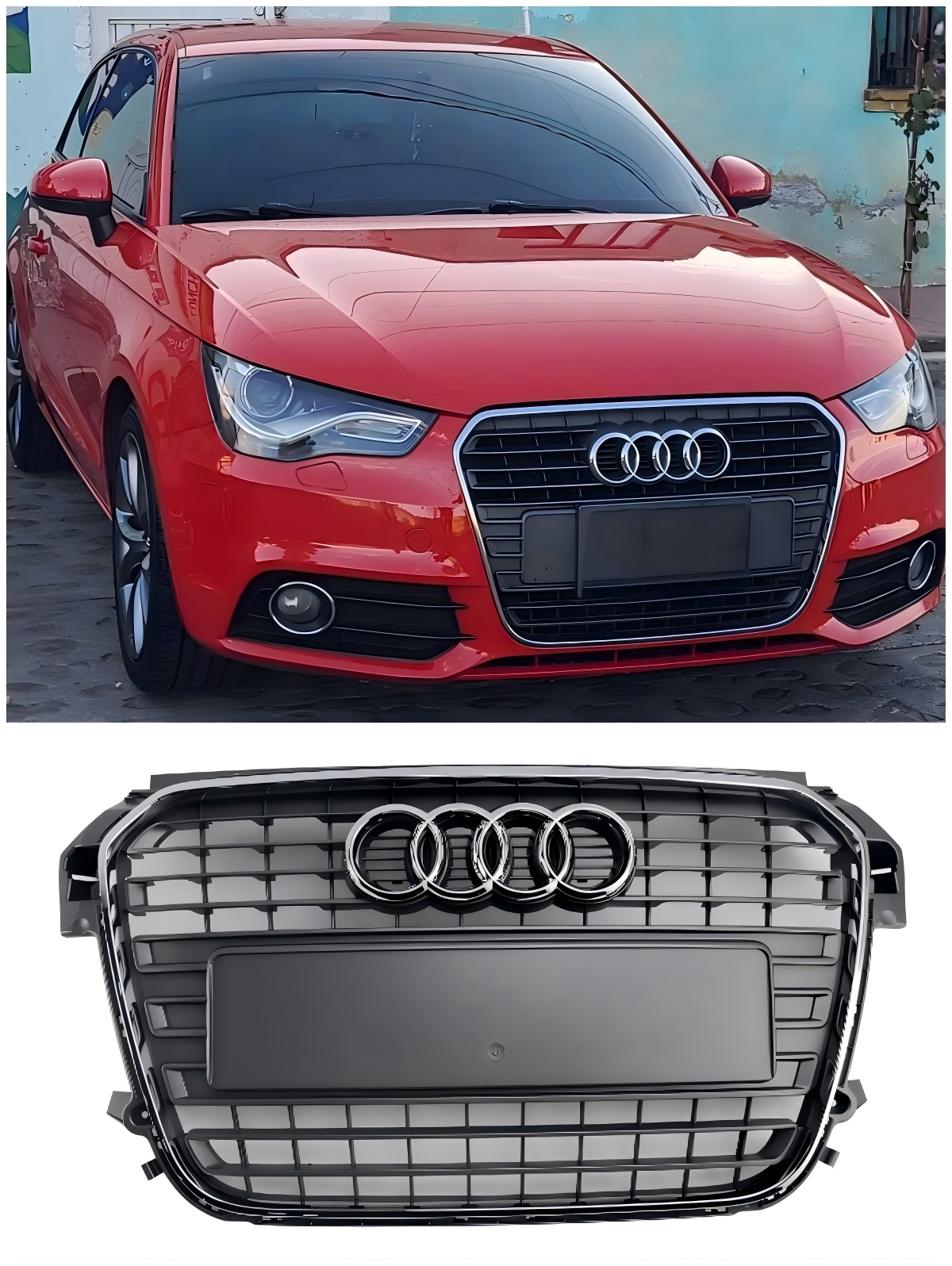 Audi A1 S-Line MK1 2010-2014 Krom främre stötfångargrill