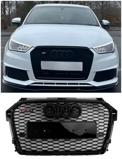 2016-2019 Audi A1 S1 8x facelift v štýle RS Honeycomb Bumper Grille Black