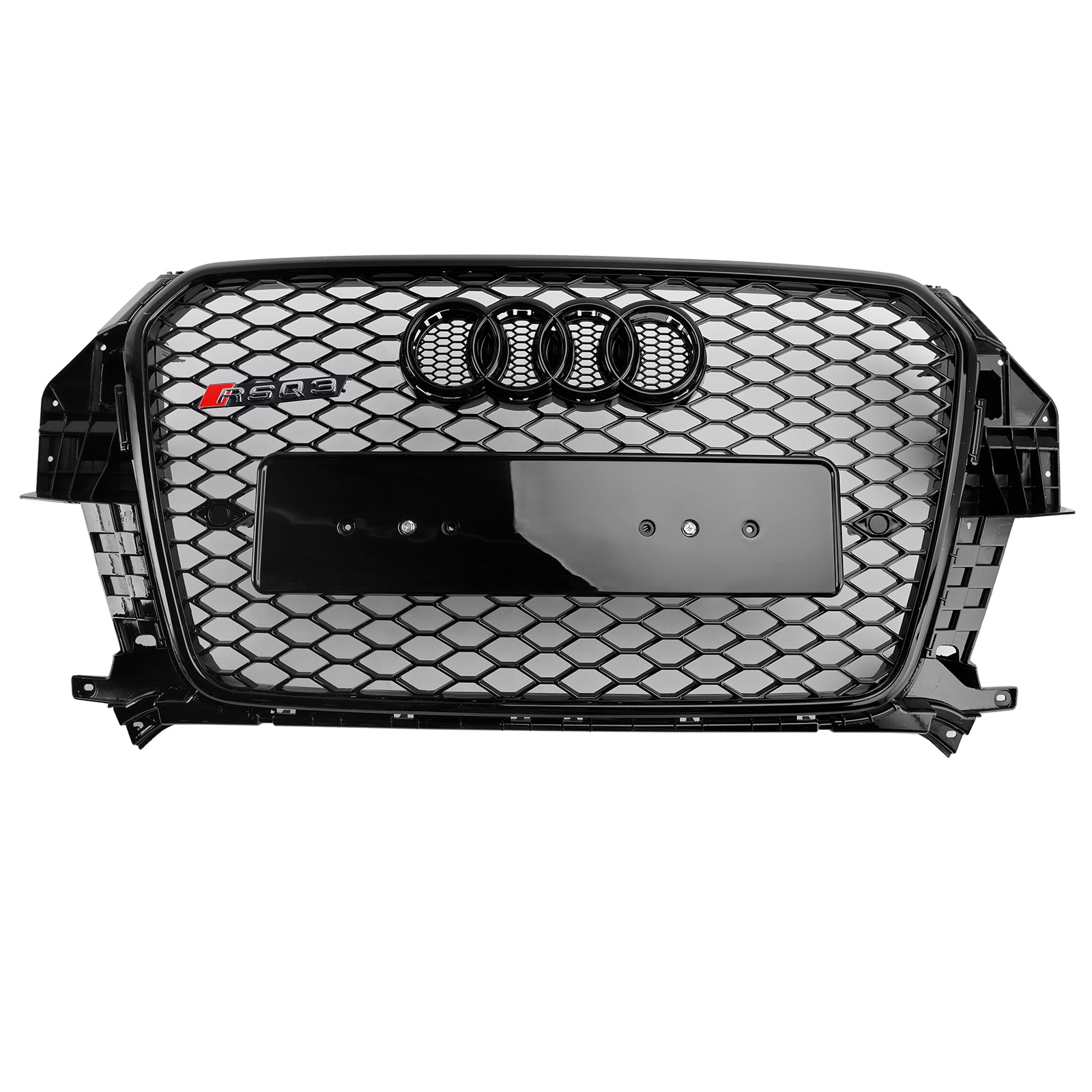 2011-2015 Audi Q3 S-Line RSQ3 Style Gloss Gloss Black Front Honeycomb Mash Grille