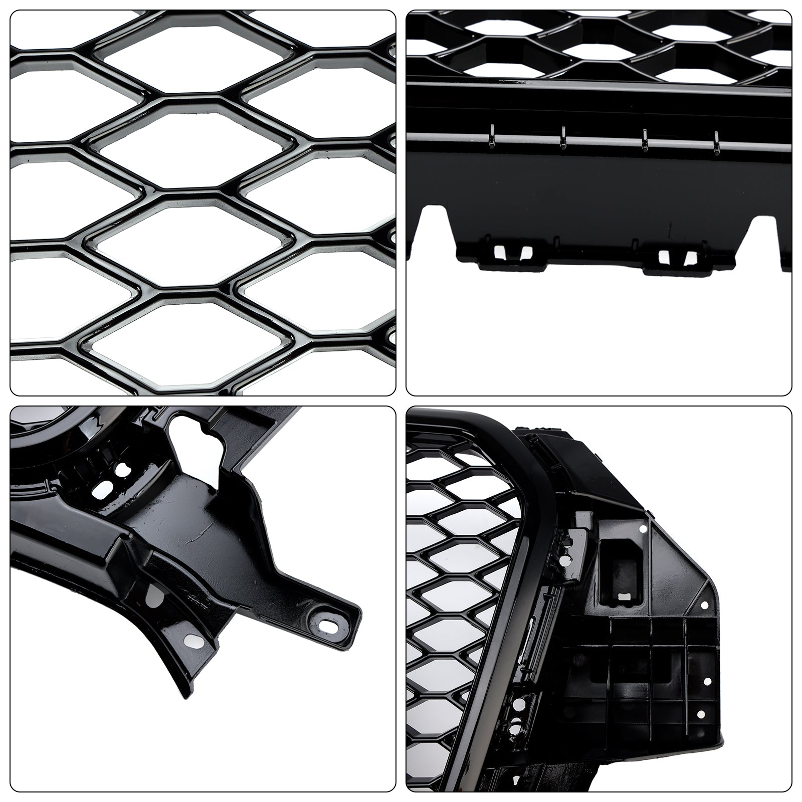 RSQ3 Style Front Honeycomb Mesh Grille Fit Audi Q3 2011-2015 Gloss Black