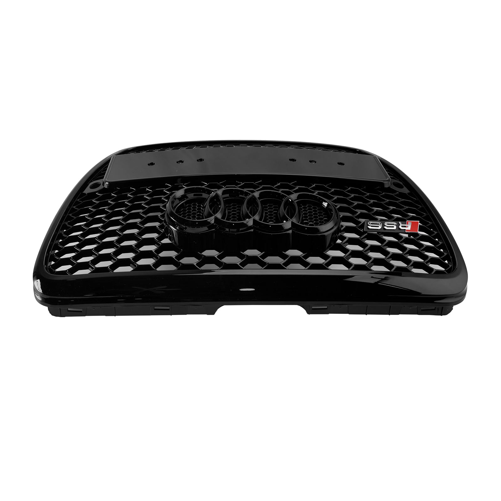 2004-2008.10 Audi A6 C6 Pré-Orage Black Black Front Honeycomb Bumper Grill