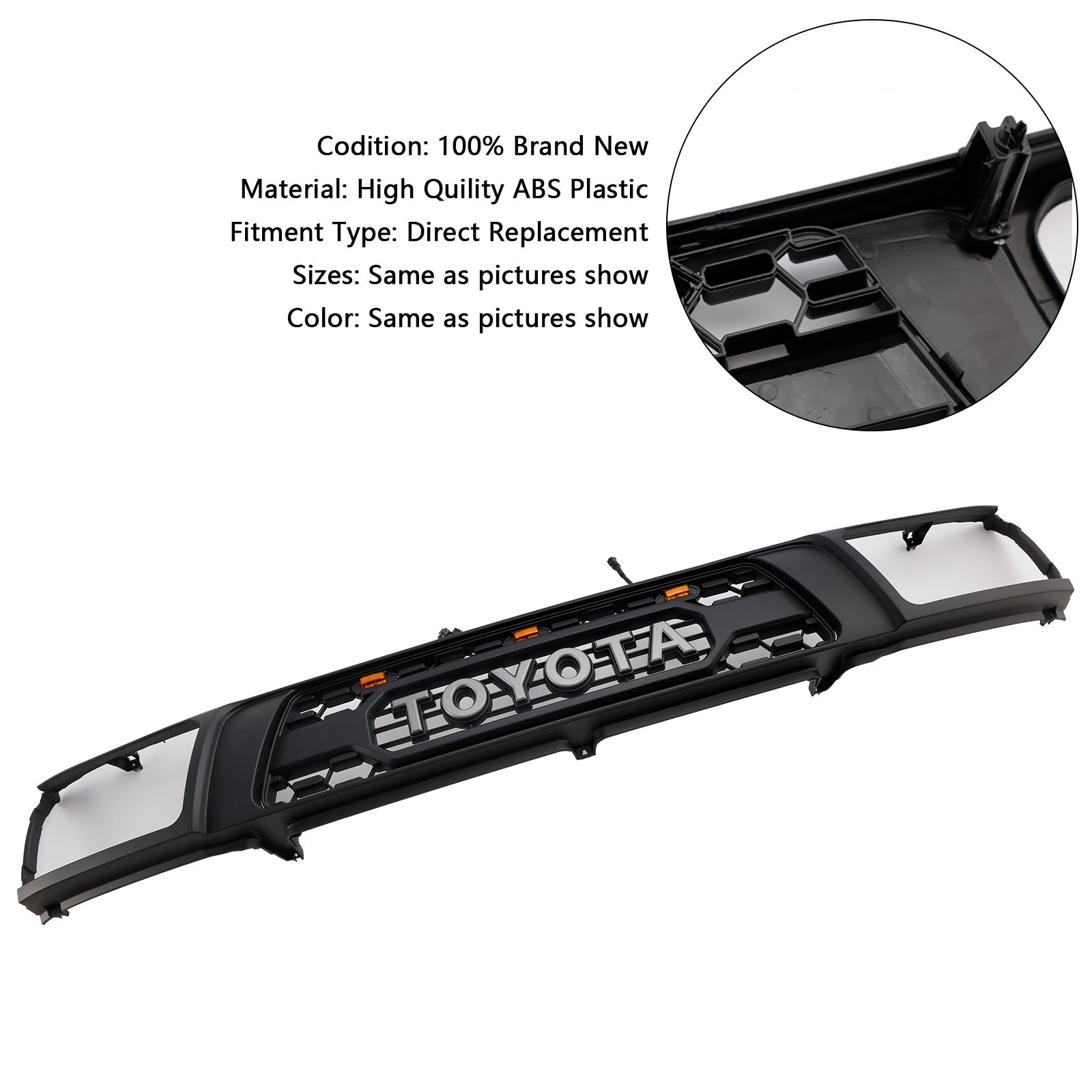 1992 1993 1994 1995 Toyota 4Runner med LED Matte Black Front Bumper Grill Grill