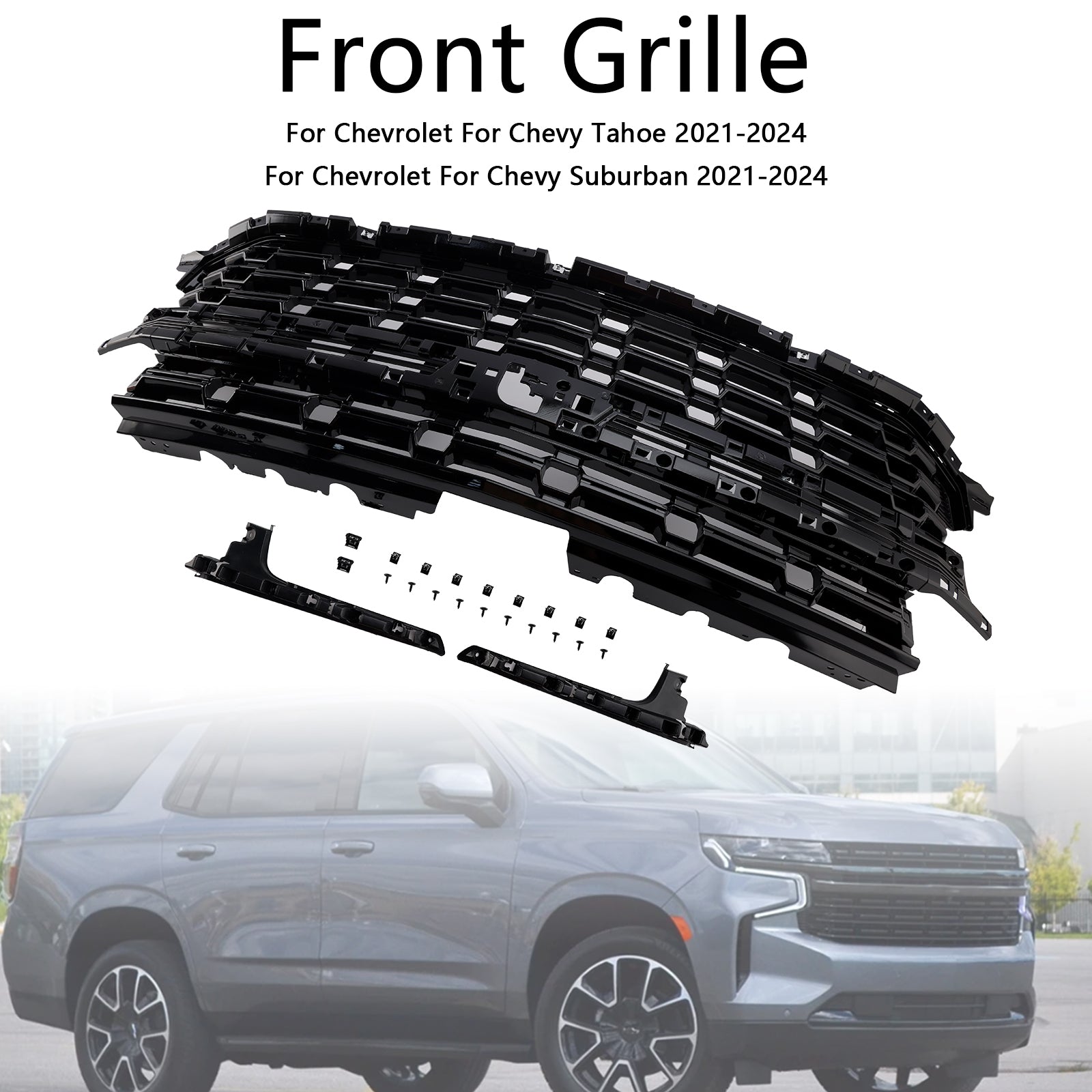 2021-2024 Chevrolet para Chevy Suburban Z71 Look Front Fride Black