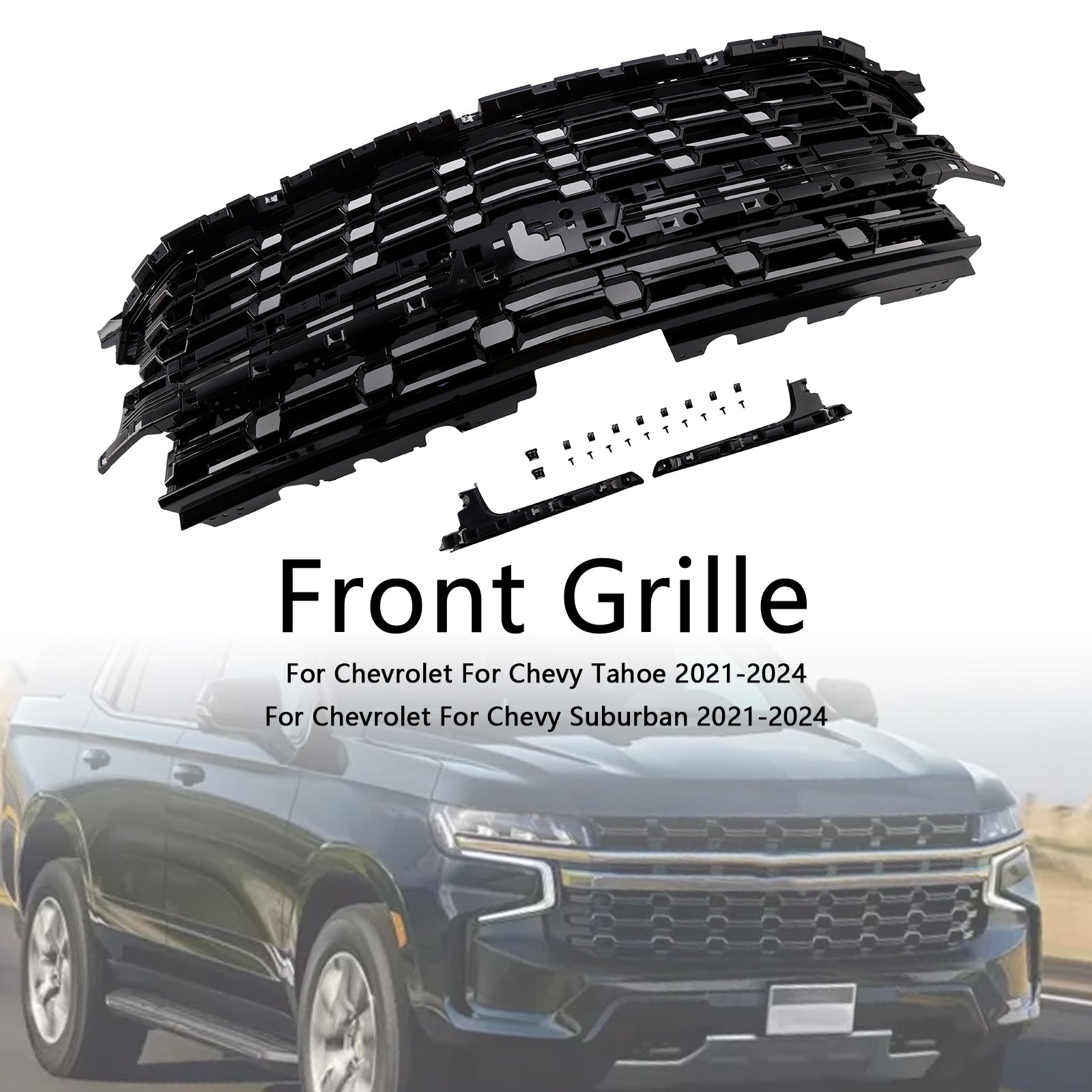2021-2024 Chevrolet para Chevy Suburban Z71 Look Front Fride Black
