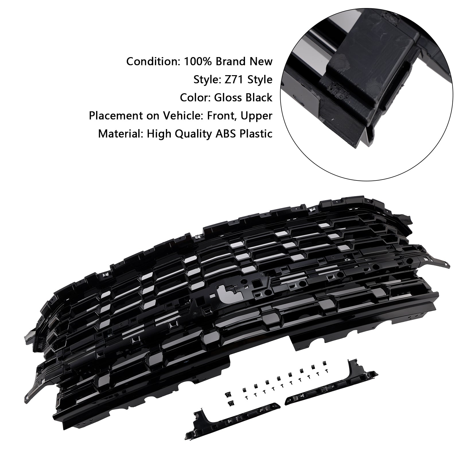 2021-2024 Chevrolet para Chevy Suburban Z71 Look Front Fride Black