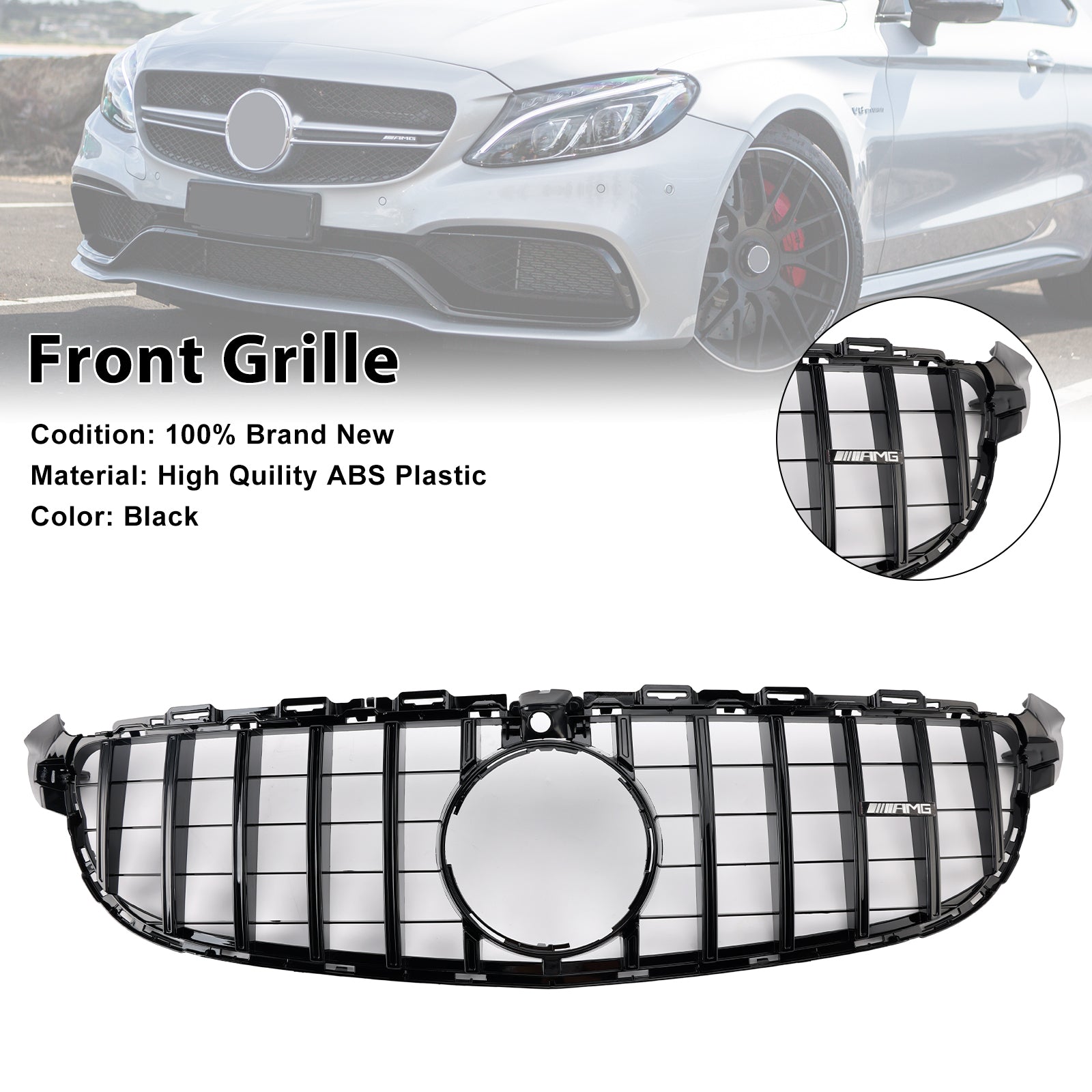 2015-2018 Mercedes Benz W205 C63 Pre-Facelift Front Bumper Grille Grill