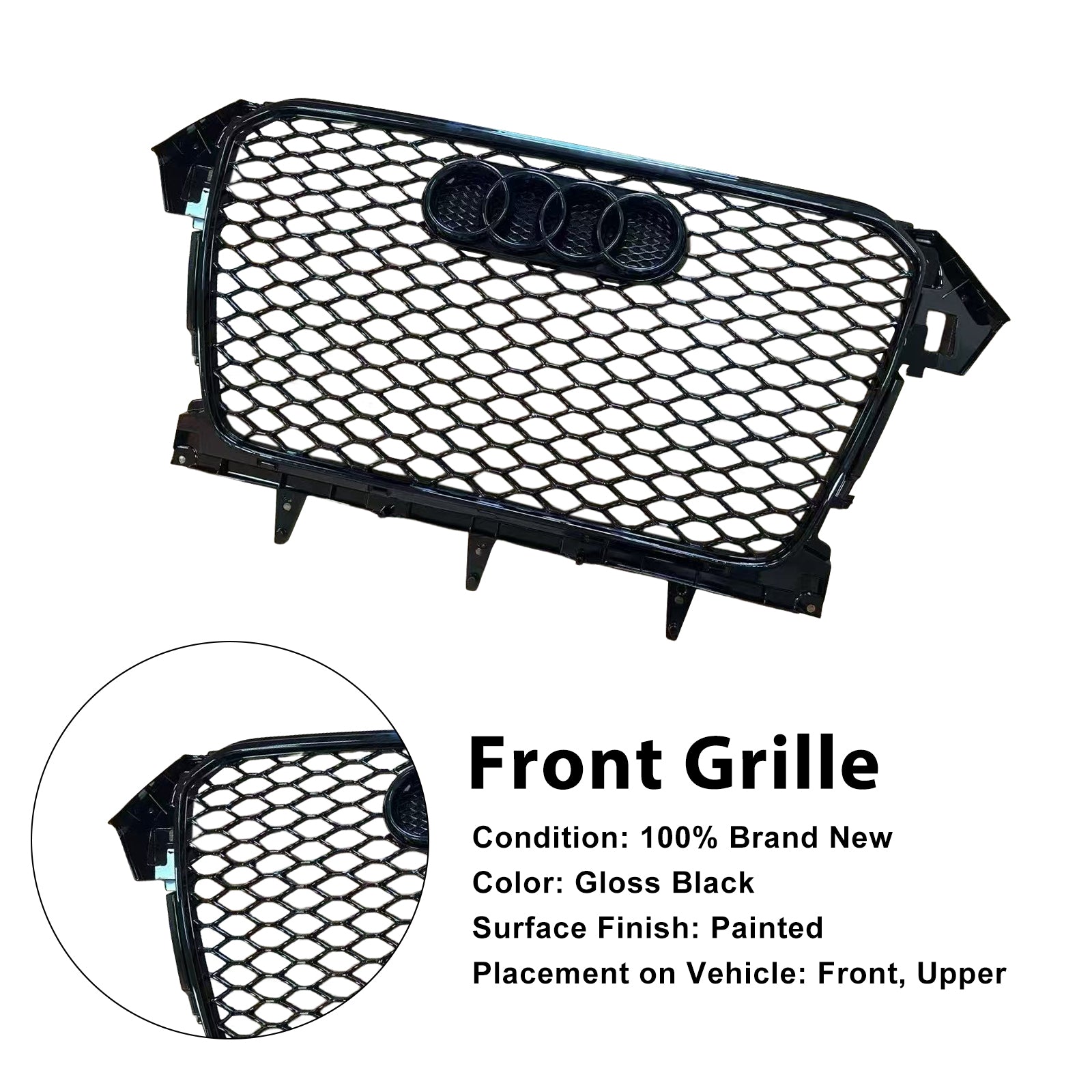 2013-2016 Audi A4 B8.5 Allroad endast RS4 Style Front Bumper Grille